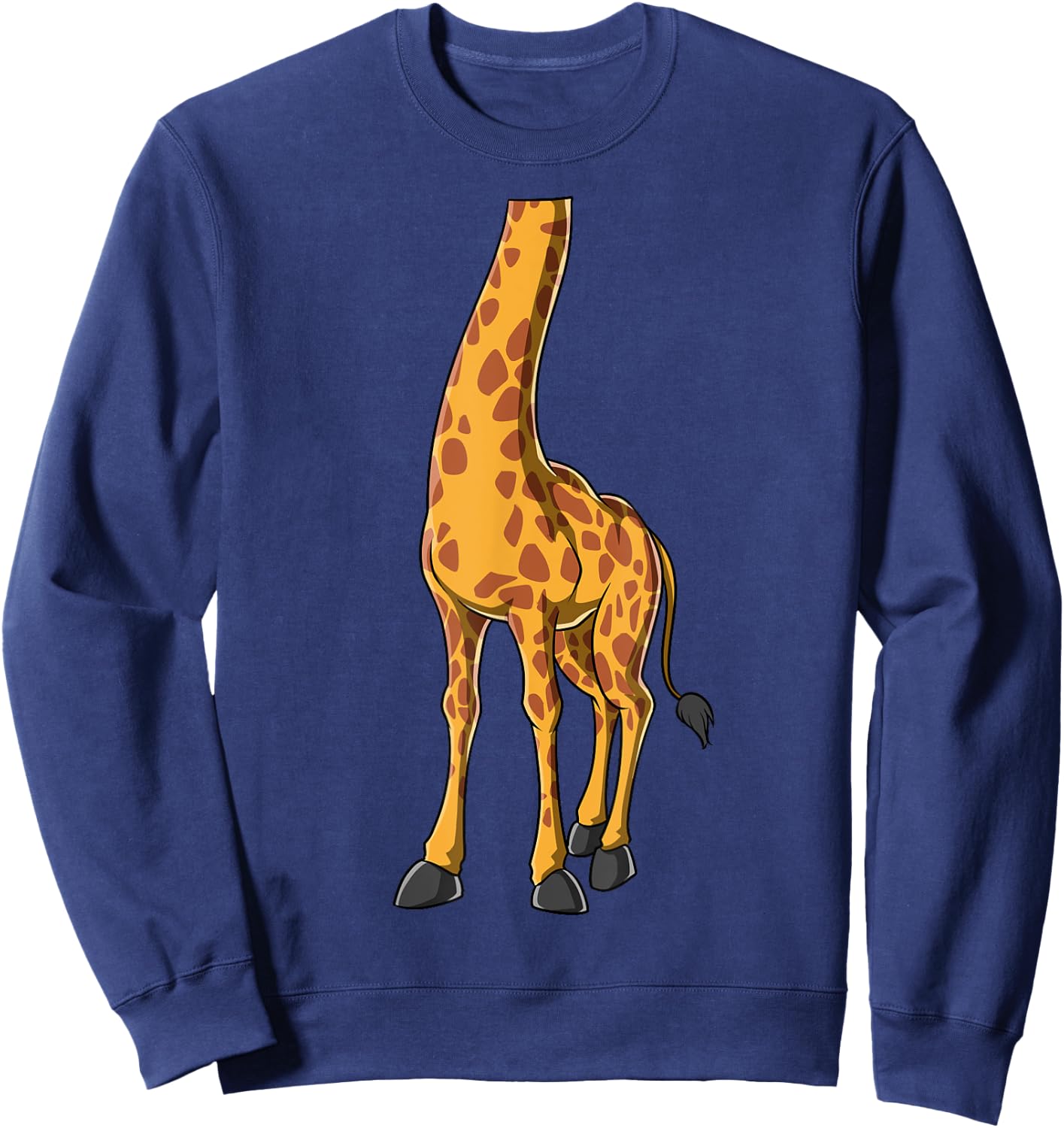Easy Giraffe Costume Giraffe Body Headless Giraffe Costume Sweatshirt - Sweatshirt | Navy
