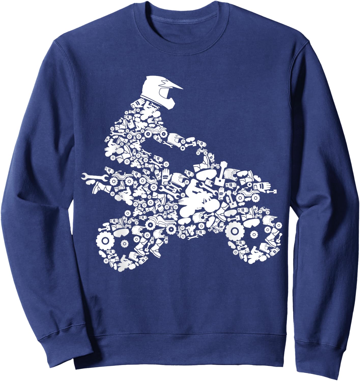 Quad Biker ATV 4 Wheeler Funny Quad Men Boys Sweatshirt - Sweatshirt | Navy
