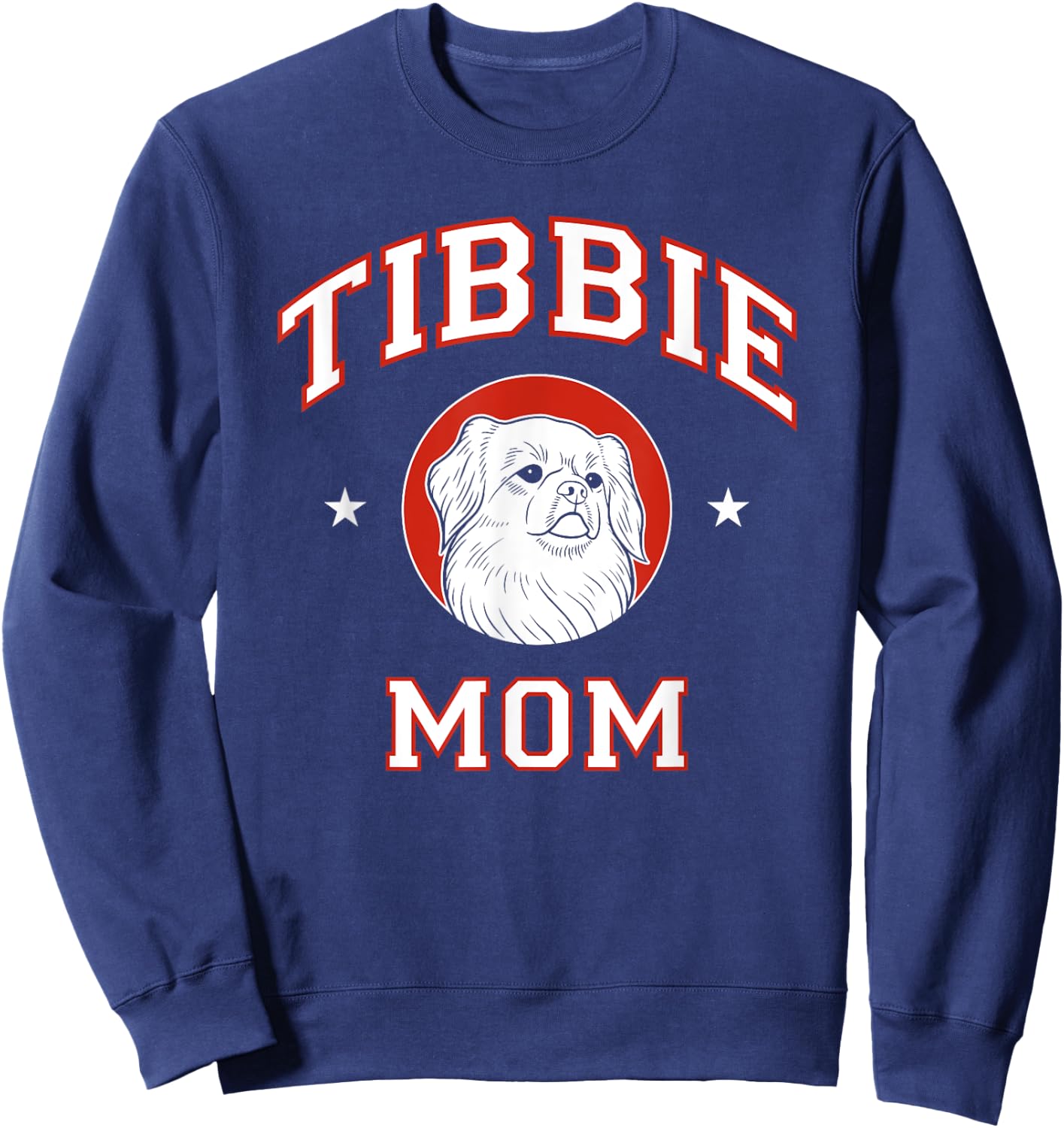 Tibetan Spaniel Mom Dog Mother Sweatshirt - Sweatshirt | Navy