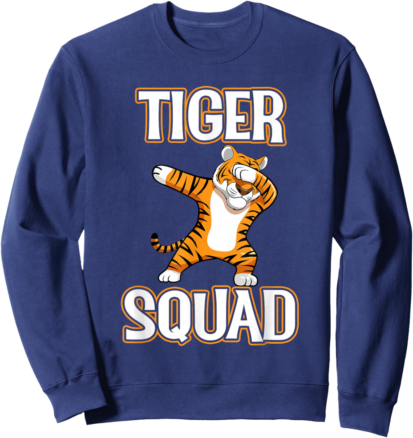 Tiger Squad Football Mascot Sports Team Animal Sweatshirt - Sweatshirt | Navy