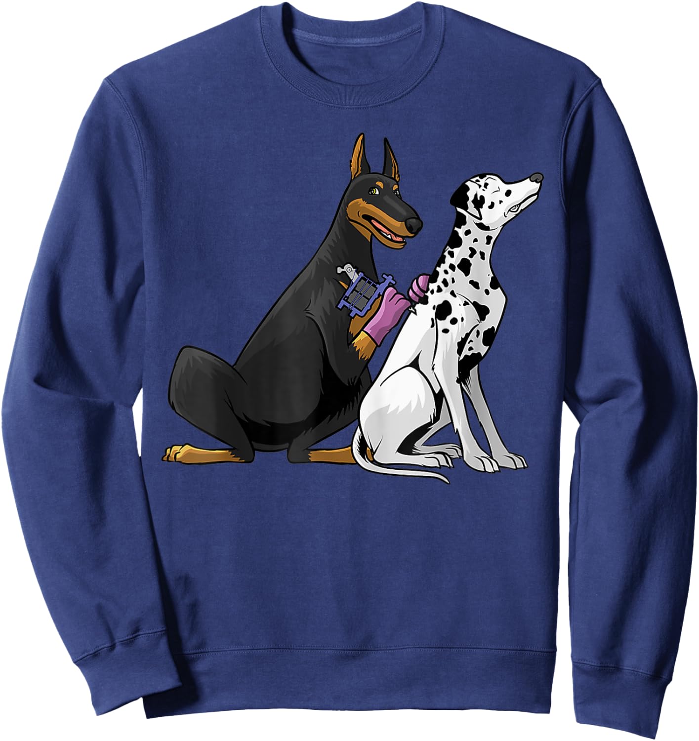 Dalmatian Doberman Dog Cool Tattoo Artist Gifts Tattooist Sweatshirt - Sweatshirt | Navy
