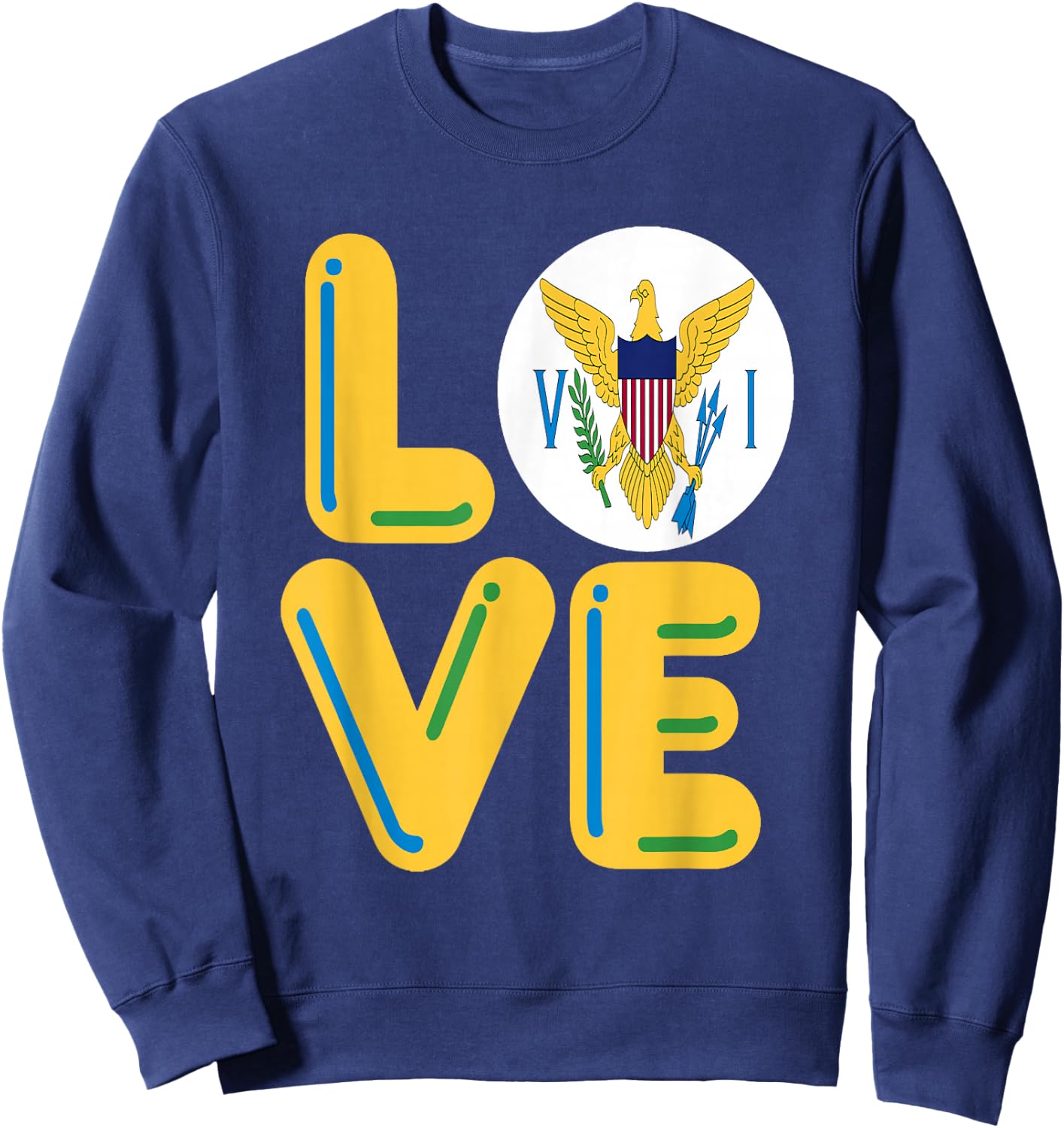 LOVE - Virgin Islands Sweatshirt - Sweatshirt | Navy