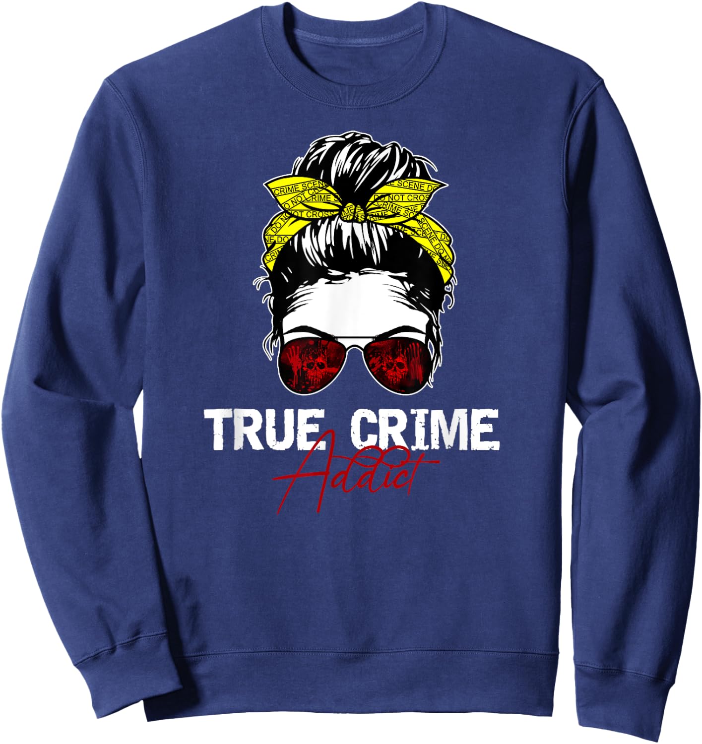 True Crime Addict Sweatshirt - Sweatshirt | Navy