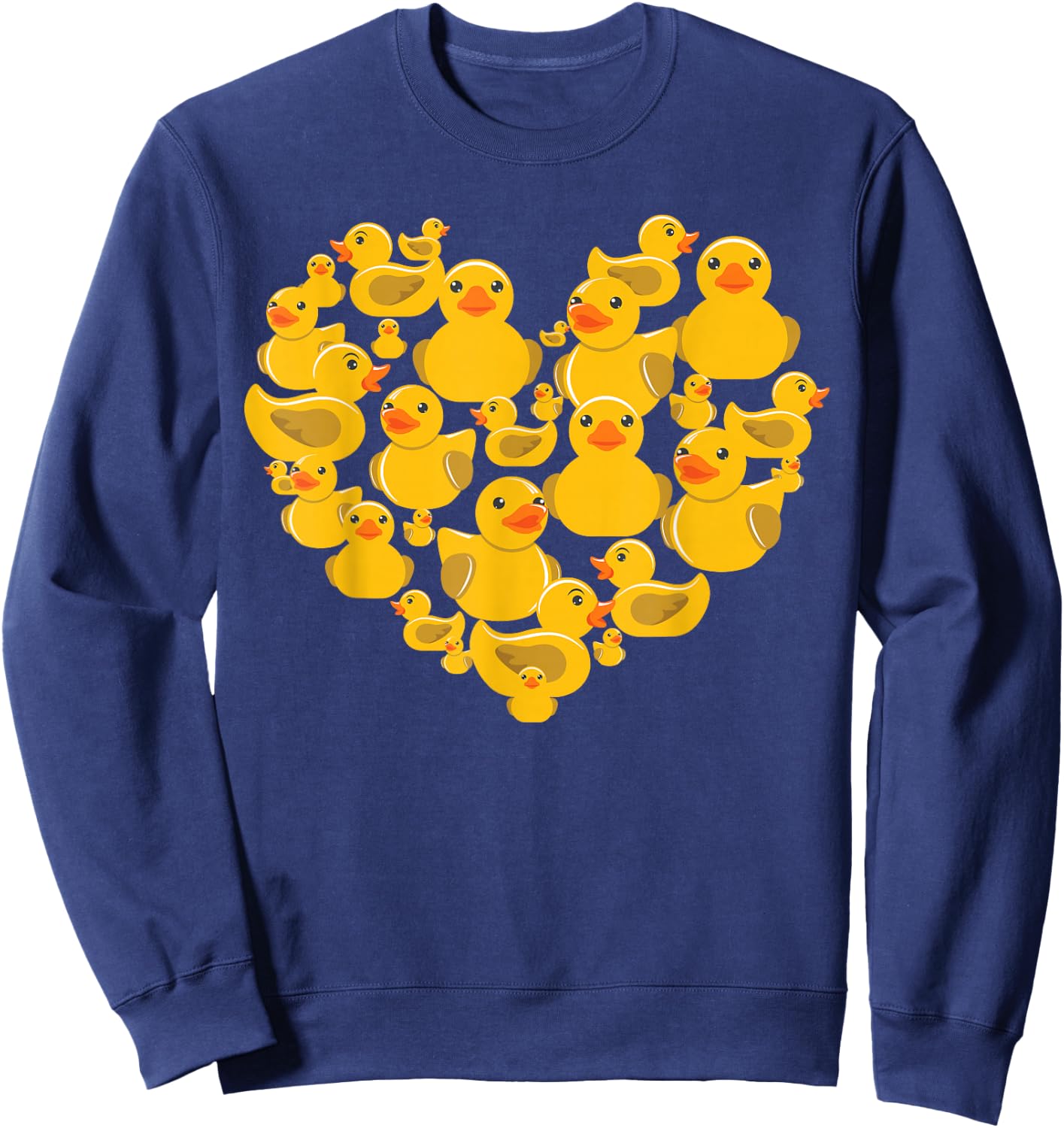 Rubber Duck Quack Women Boy Girls Valentine's Day Sweatshirt - Sweatshirt | Navy