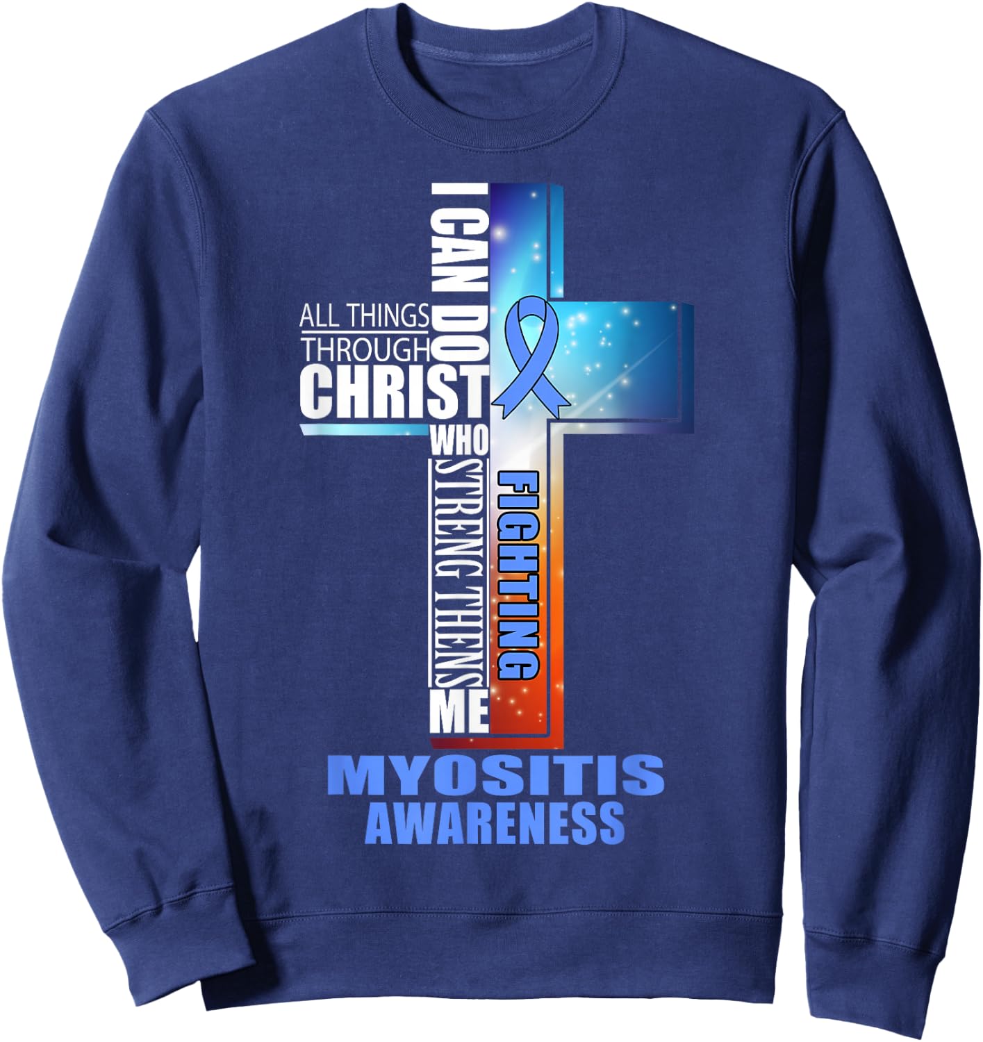 MYOSITIS Warrior Awareness Shirt Sweatshirt - Sweatshirt | Navy