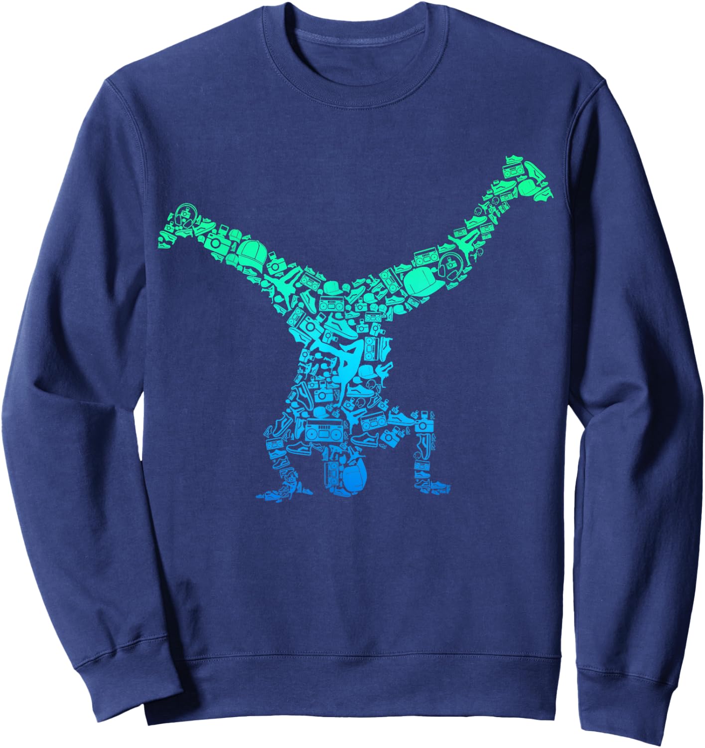 Breakdance Breakdancer Breakdancing Kids Boys Men Sweatshirt - Sweatshirt | Navy