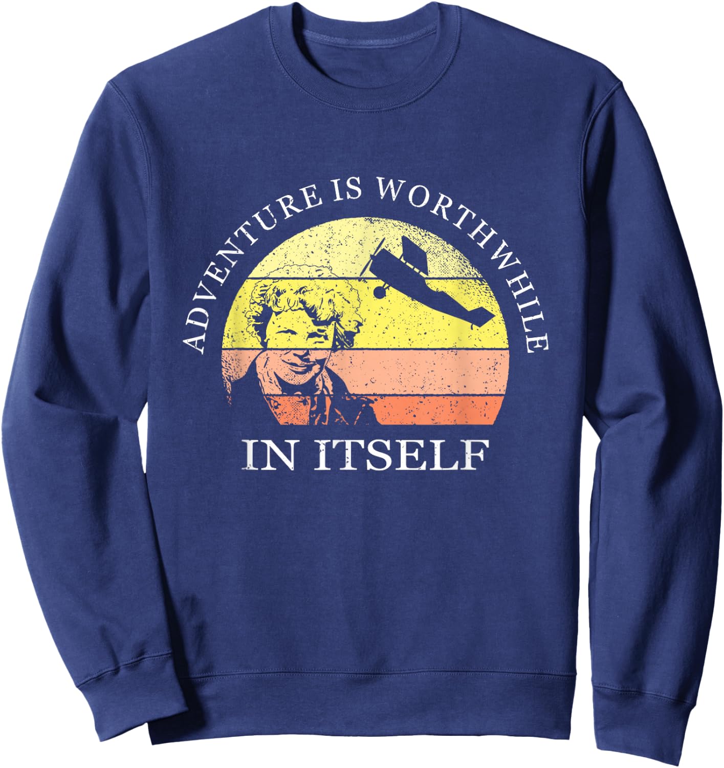 Adventure is Worthwhile in Itself Earhart Day Sweatshirt - Sweatshirt | Navy