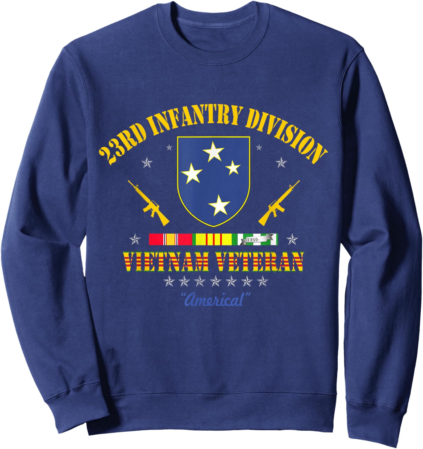 US Army 23rd Infantry Division Vietnam Veteran Gift Sweatshirt - Sweatshirt | Navy