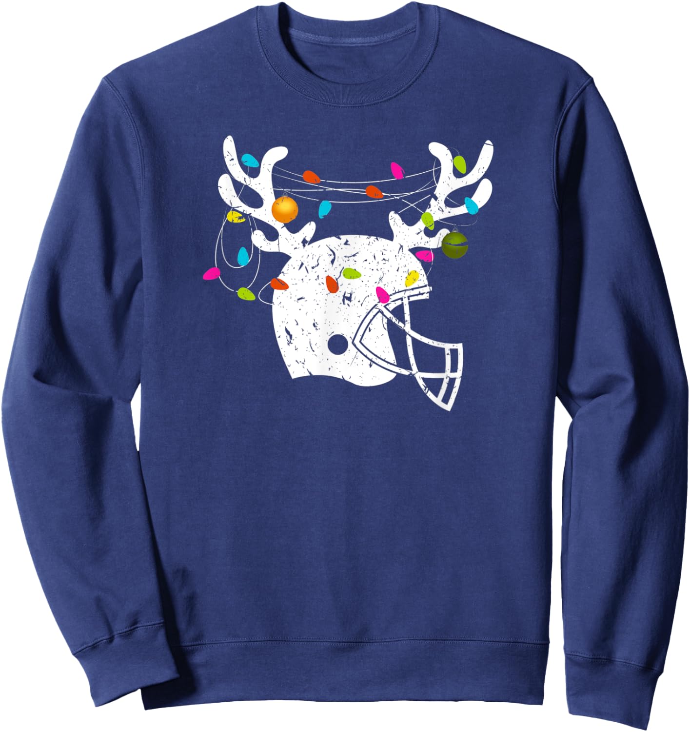 Christmas Football Helmet Men Boys Xmas Sweatshirt - Sweatshirt | Navy