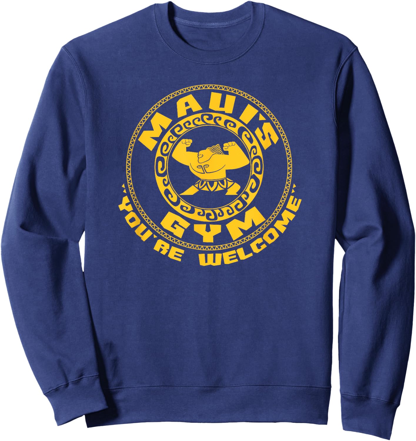 Disney Moana Maui's Gym Circle Logo Sweatshirt - Sweatshirt | Navy