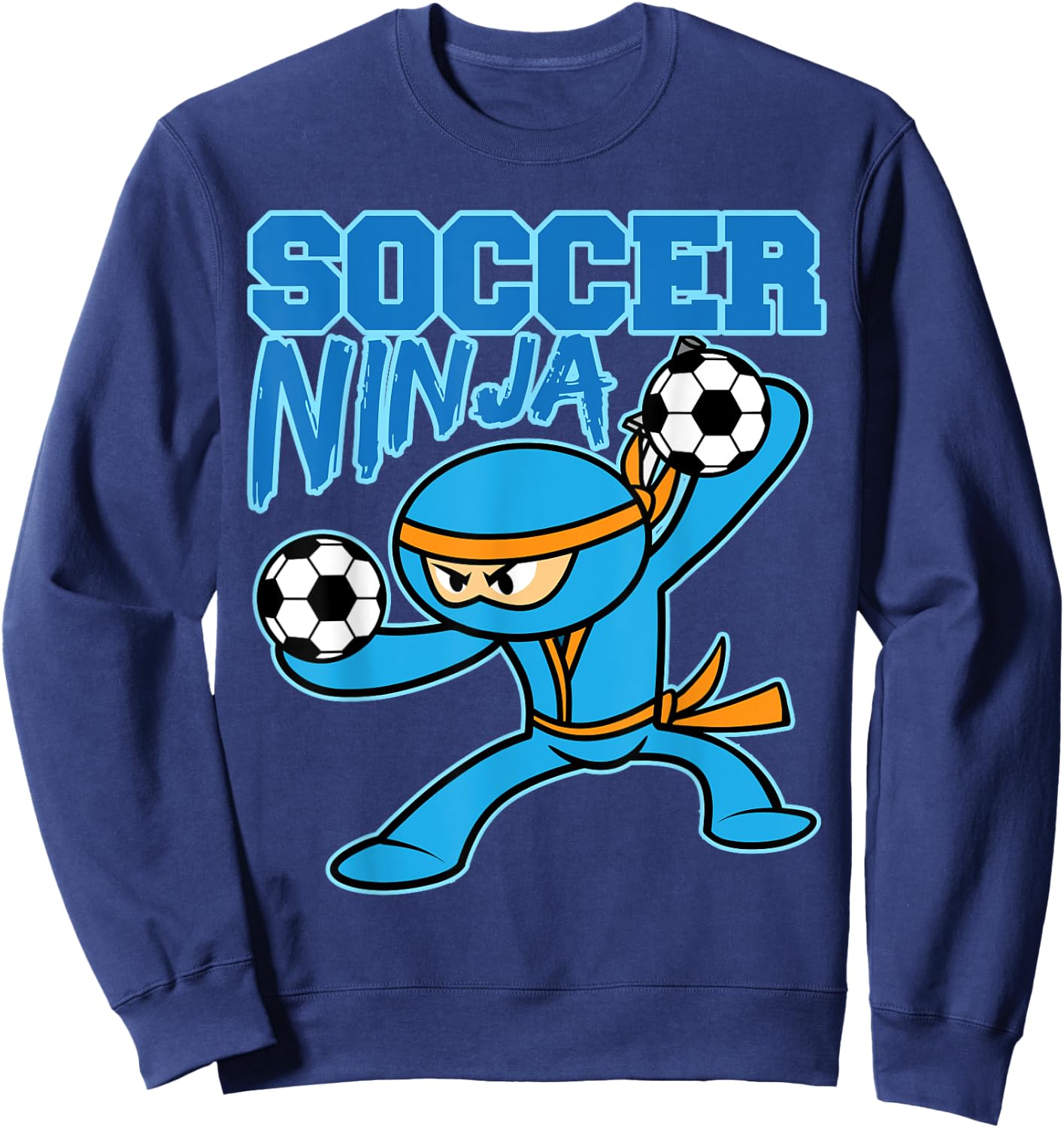 Soccer Ninja Player Cute Football Lovers Funny Gift Sweatshirt - Sweatshirt | Navy