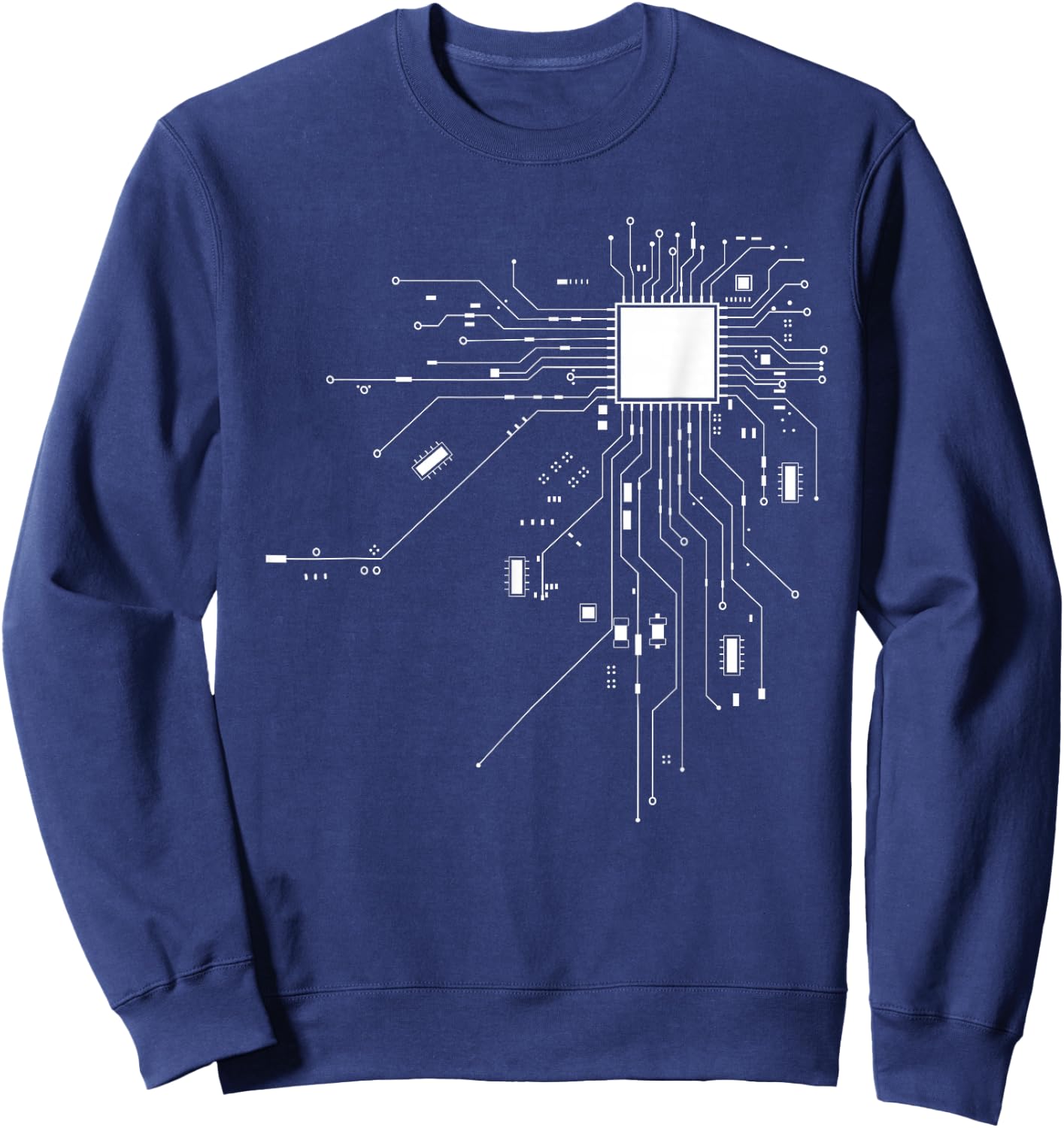 CPU Technology Nerd Computer Chip Computer Scientist Programmer Sweatshirt - Sweatshirt | Navy