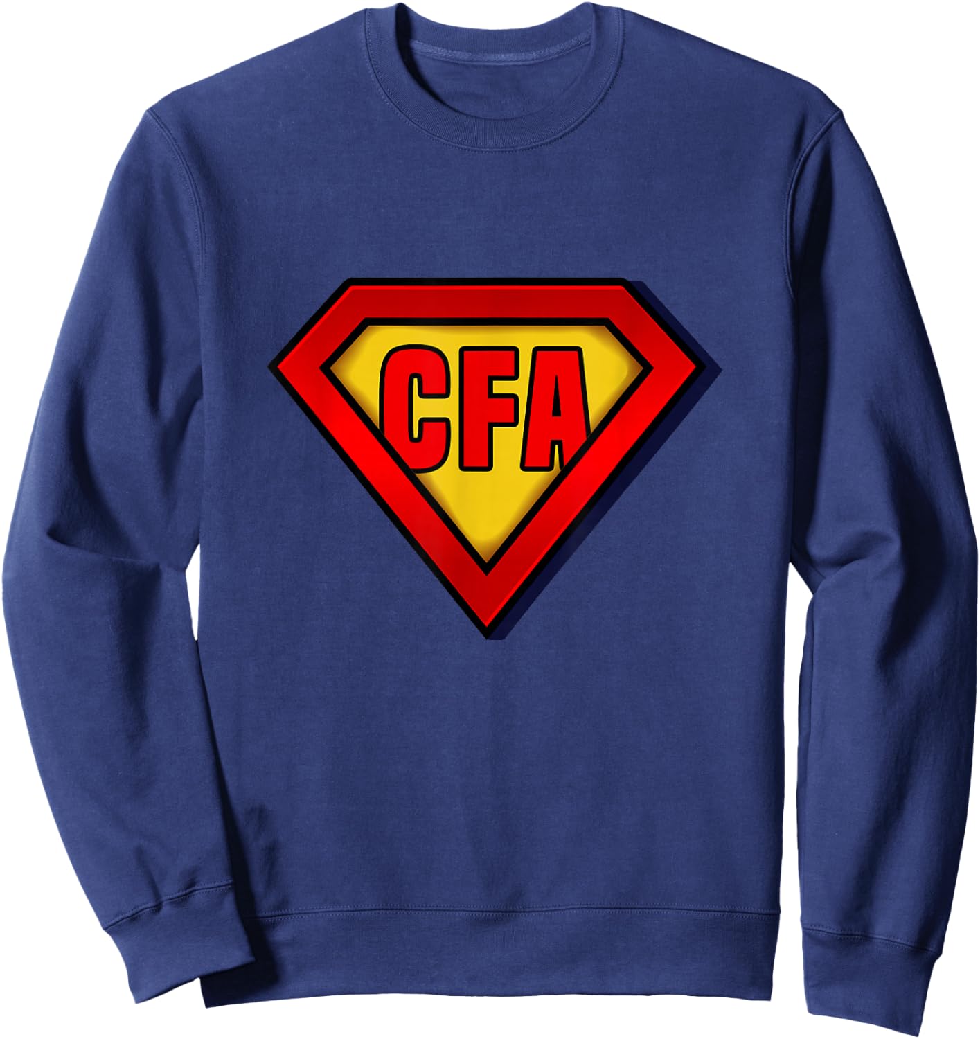 CFA Chartered Financial Analyst Superhero Sweatshirt - Sweatshirt | Navy
