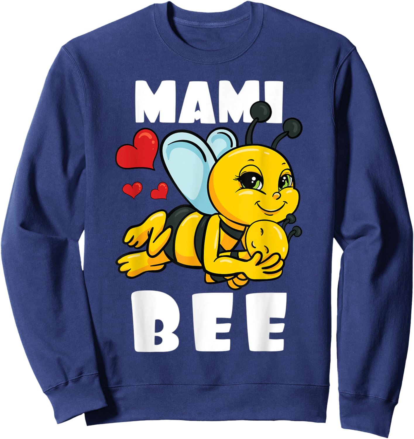Mami Bee Lover Matching Family Outfit Baby Announcement Sweatshirt - Sweatshirt | Navy
