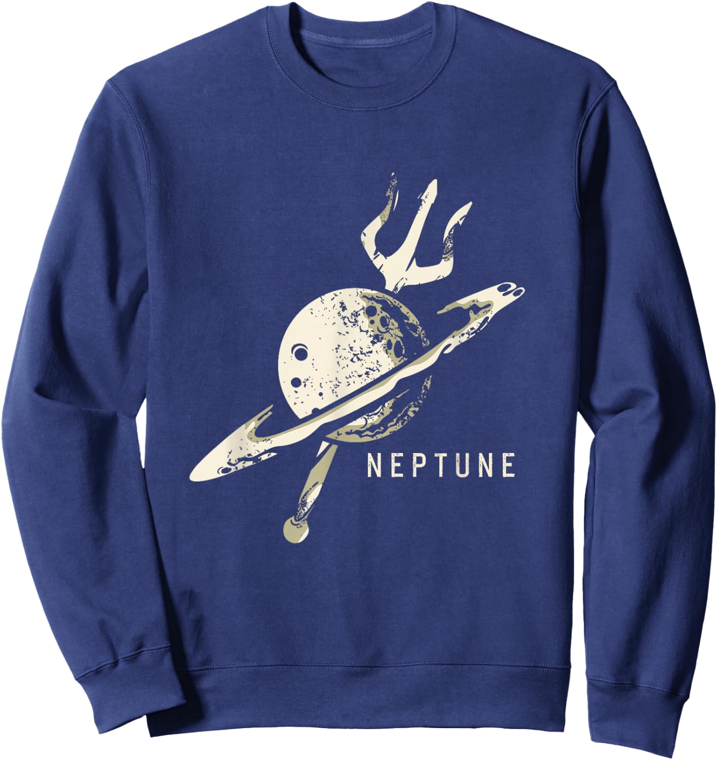 King Neptune Planet Space Explorer Galaxy Astronaut Sweatshirt - Sweatshirt | Navy