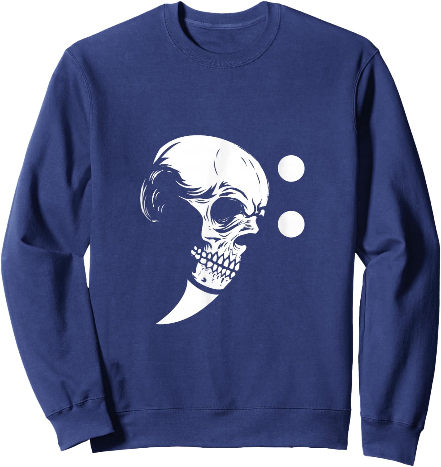Musicians Treble Clef Skull Music Notes G Key Sweatshirt - Sweatshirt | Navy