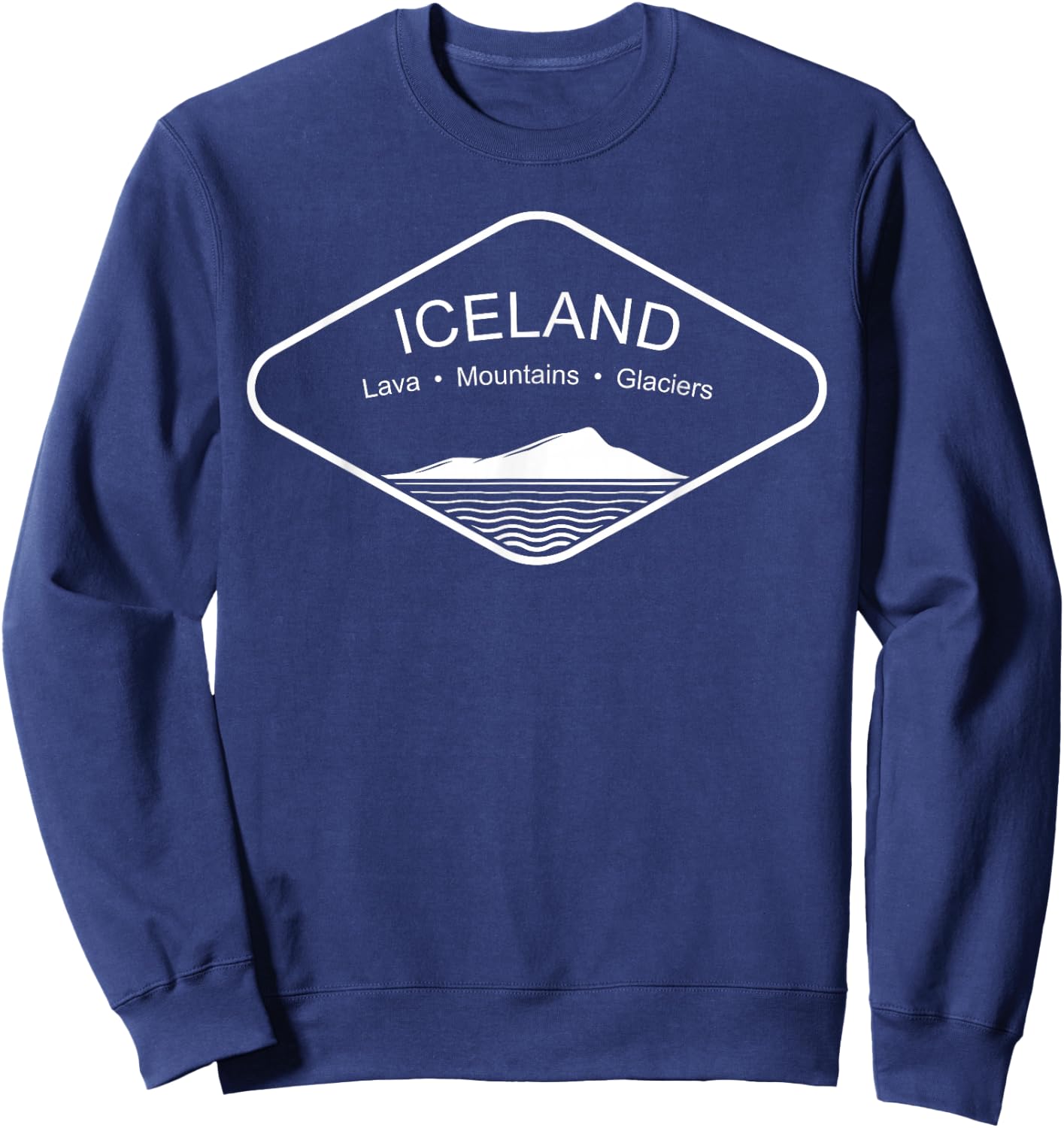 Iceland Mountains Gift Reykjavik Souvenir Volcano Europe Sweatshirt - Sweatshirt | Navy