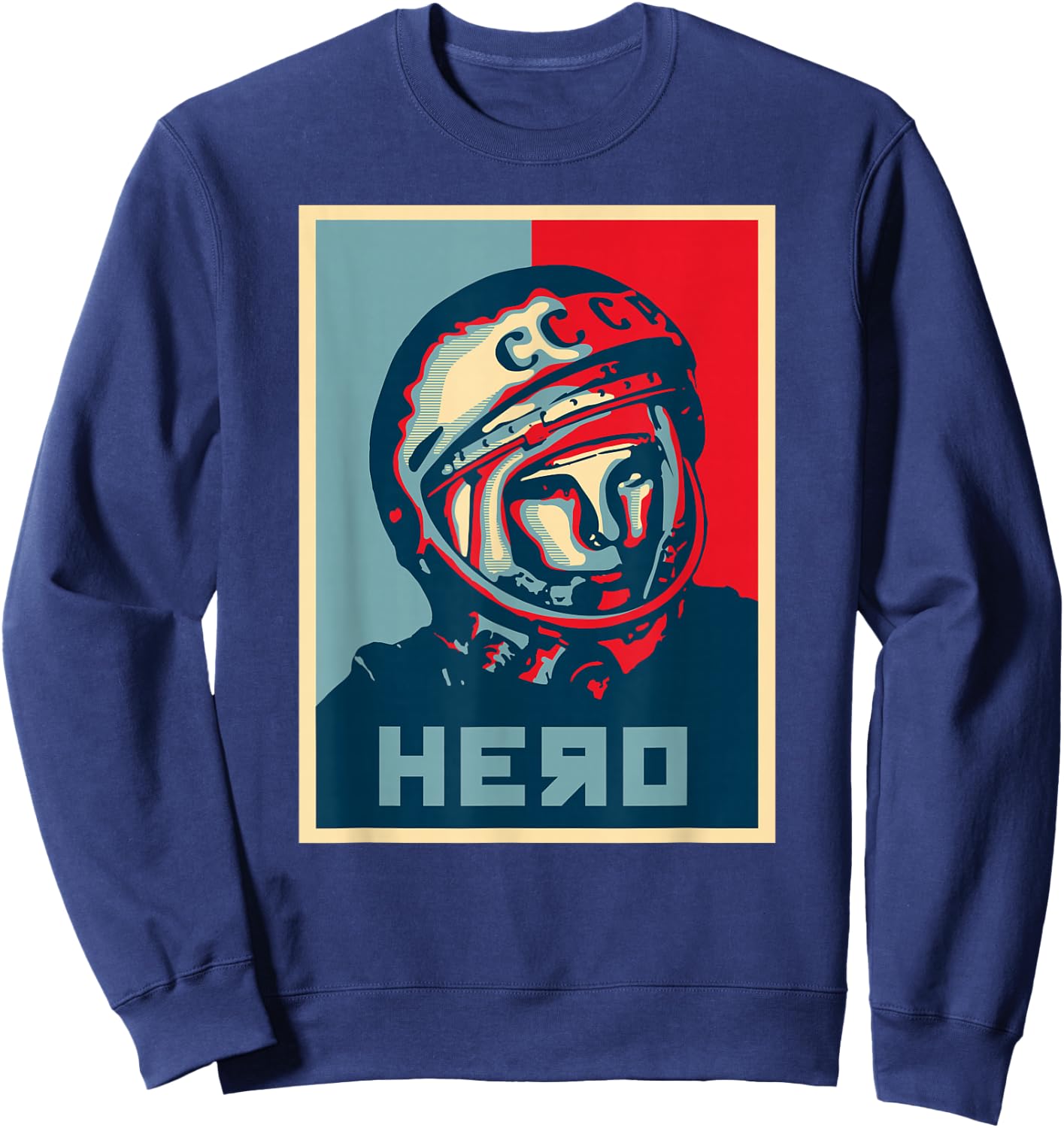 Yuri Gagarin USSR Soviet Hero Astronaut Russian Space Sweatshirt - Sweatshirt | Navy
