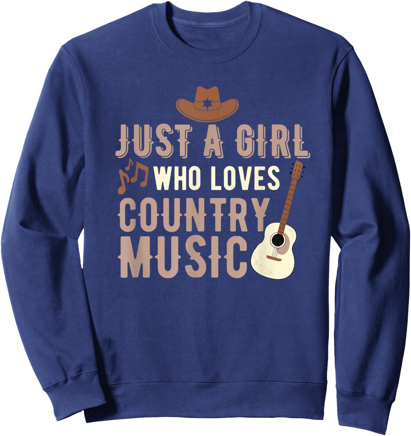 Just A Girl Who Loves Country Music Small Sweatshirt - Sweatshirt | Navy