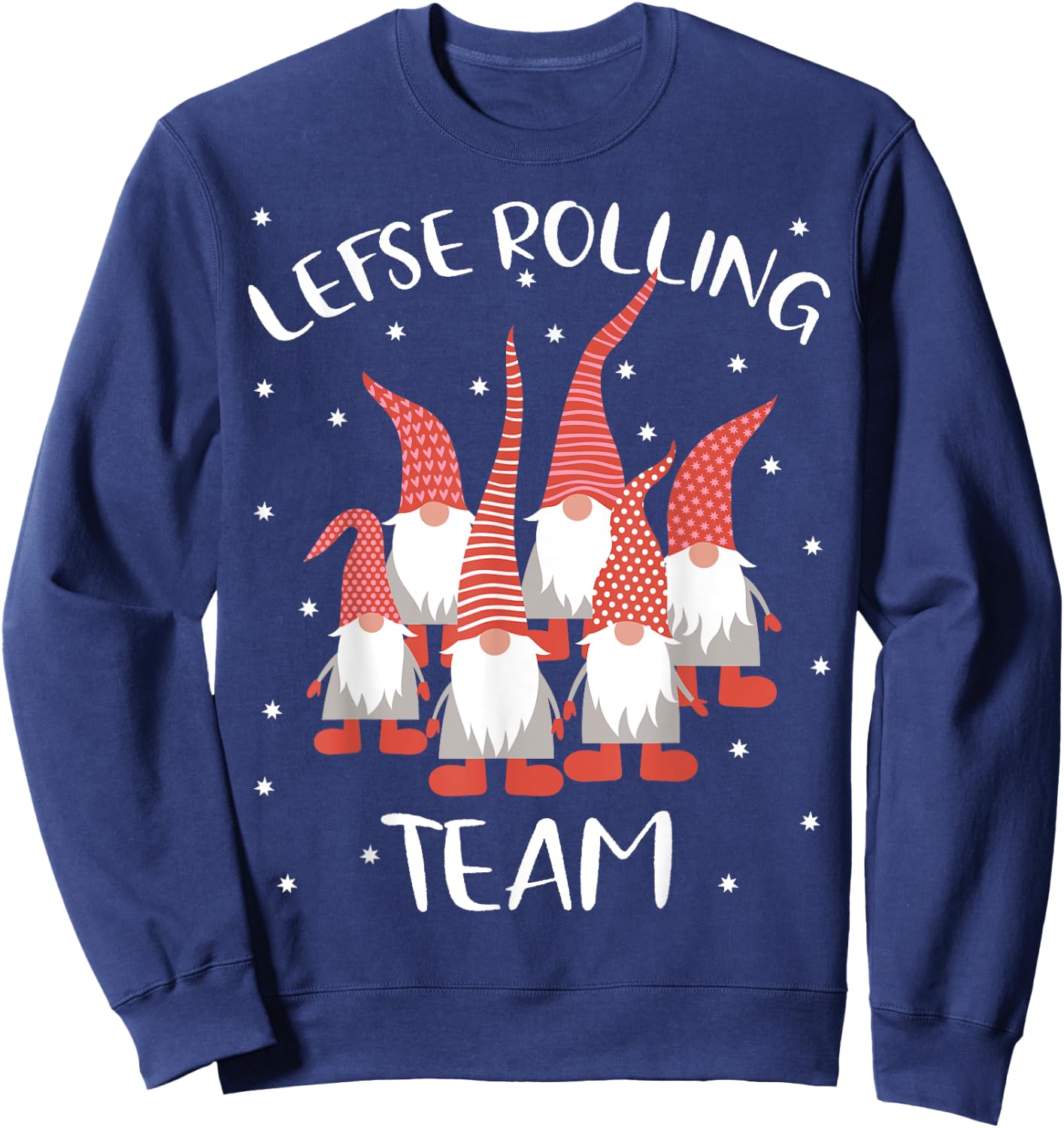 Lefse Rolling Team God Jul Gnome Tomte Xmas Santa Christmas Sweatshirt - Sweatshirt | Navy