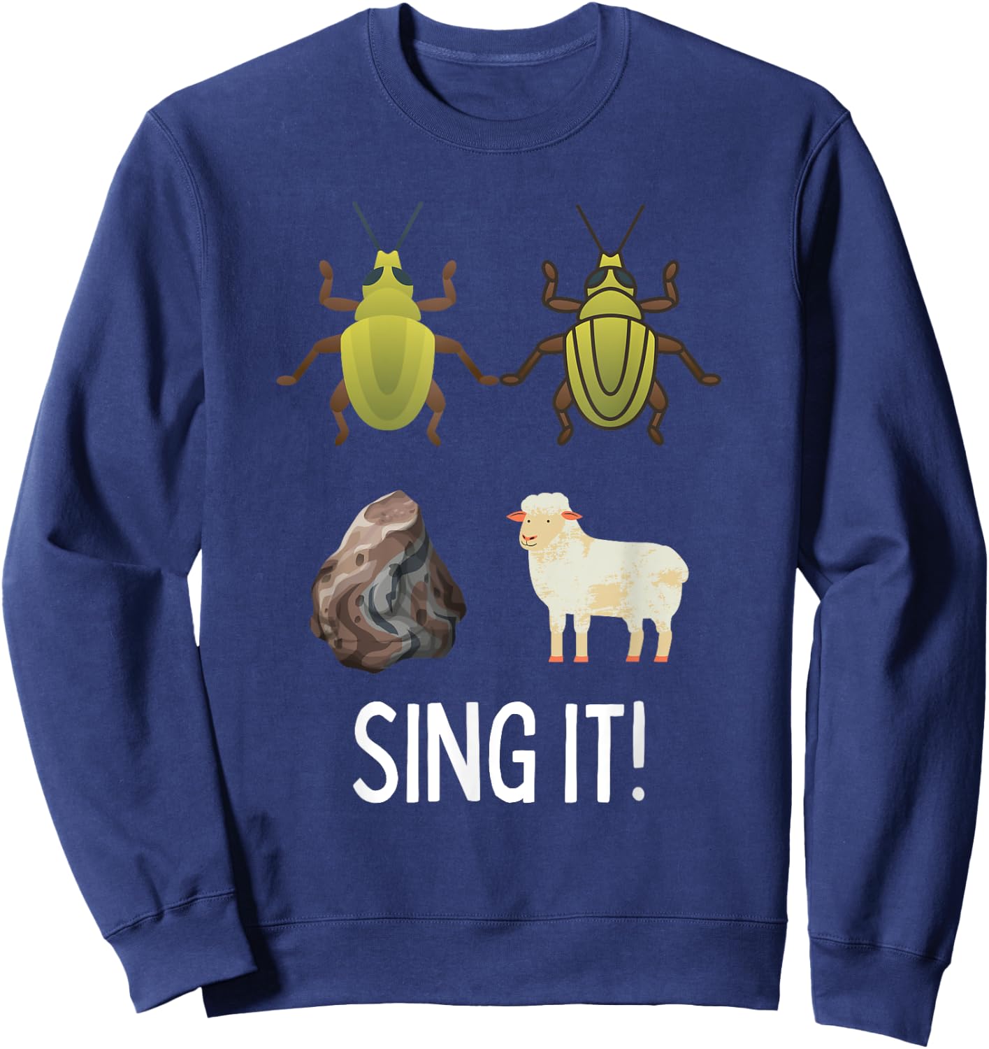 Funny Classic Rock Song Lyrics Joke Rock Music Sweatshirt - Sweatshirt | Navy