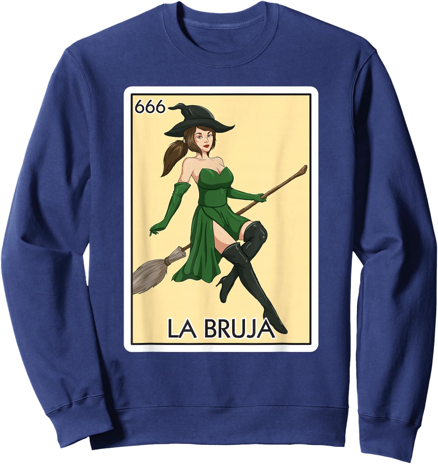 La Bruja The Witch Card Mexican Lottery Card La Bruja Sweatshirt - Sweatshirt | Navy