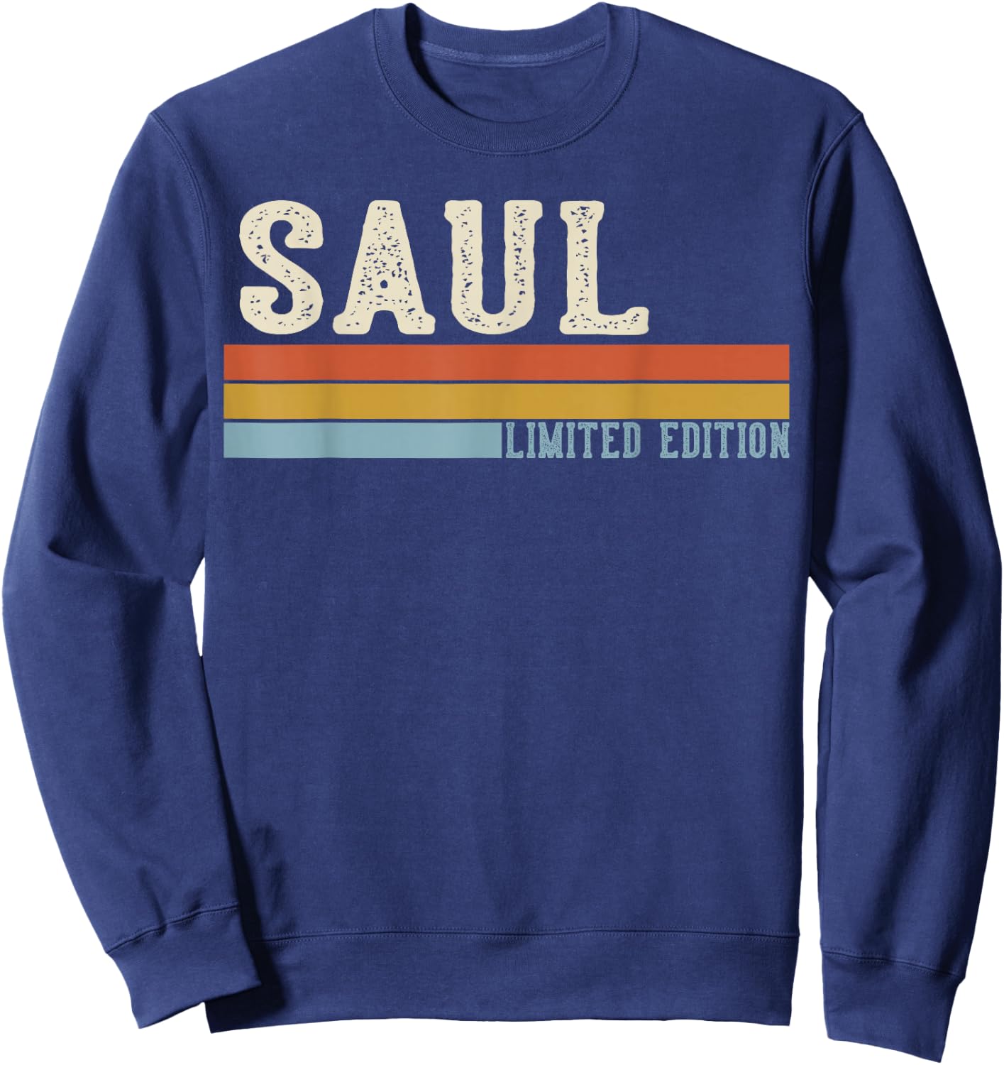 Saul Retro Vintage Men Kids Boys First Name Sweatshirt - Sweatshirt | Navy