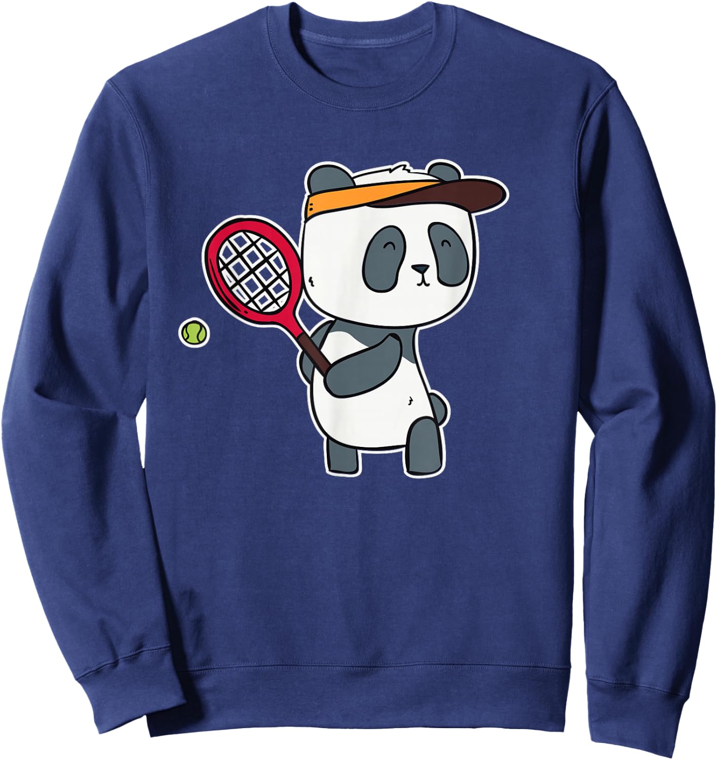 Tennis Playing Panda - Girls Tennis Animal Sweatshirt - Sweatshirt | Navy
