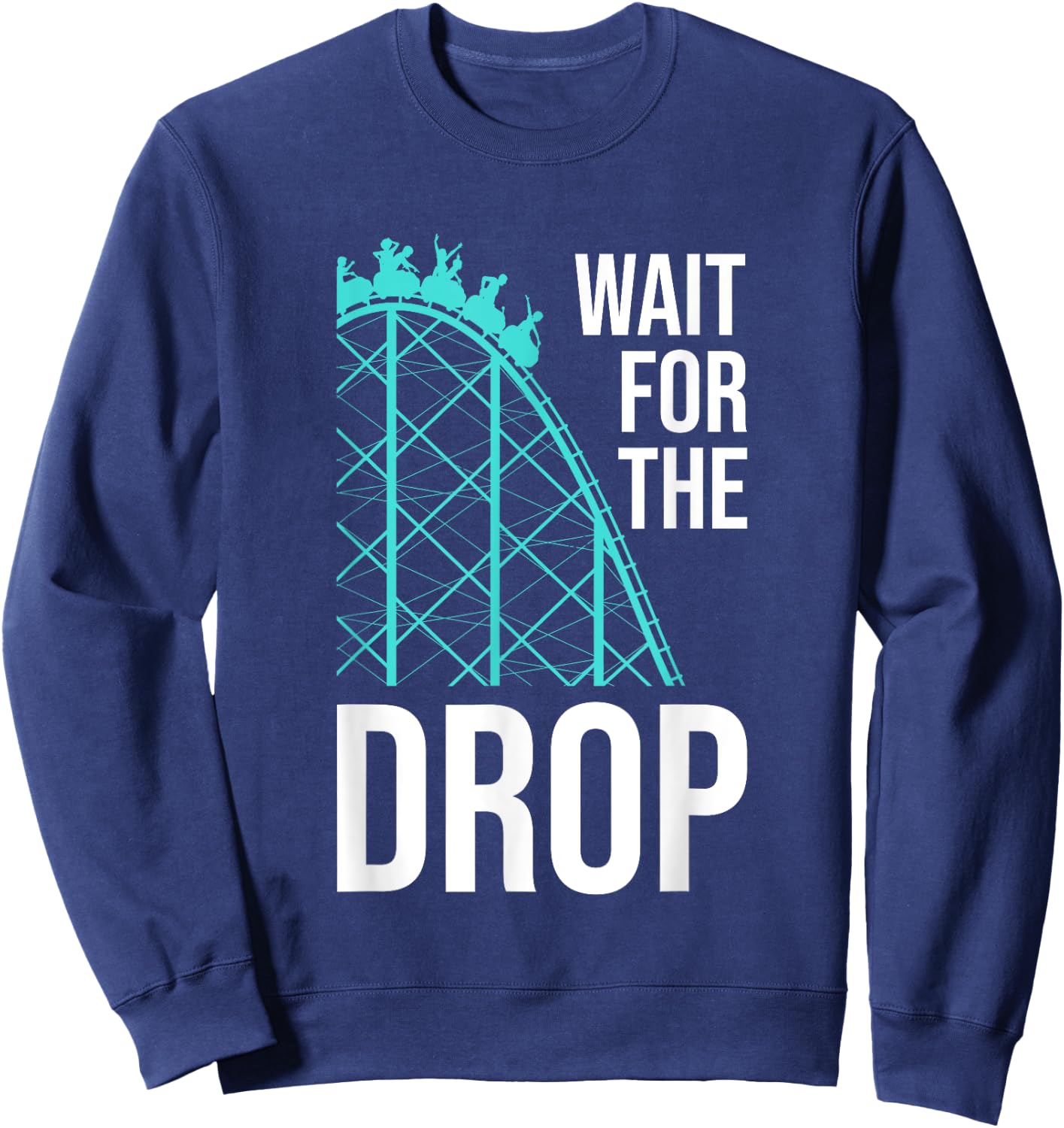 Funny Roller Coaster Designs Kids Boys Girls Amusement Park Sweatshirt - Sweatshirt | Navy