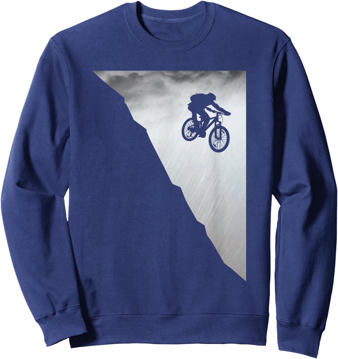Mountain Bike Downhill Vintage MTB Downhill Bicycle Gift Sweatshirt - Sweatshirt | Navy