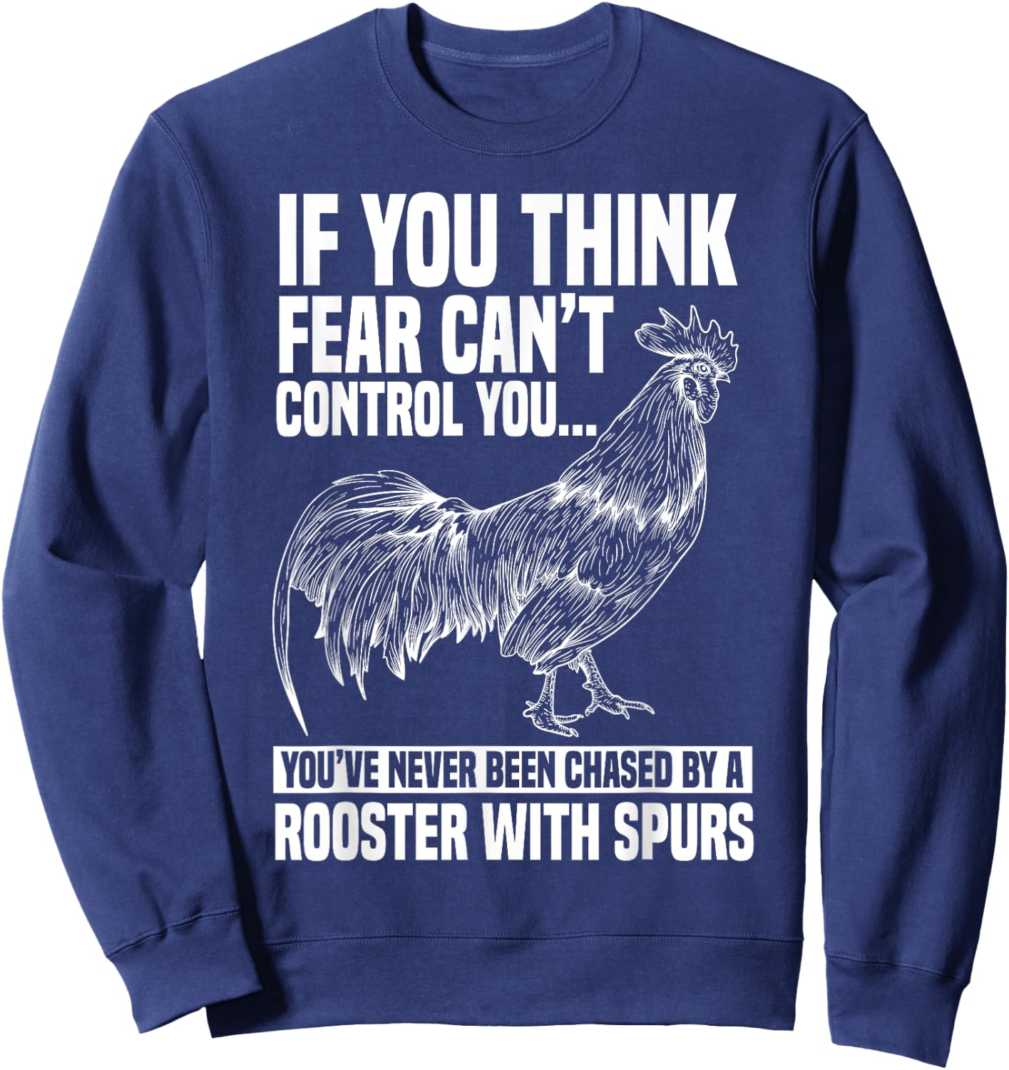 Funny Rooster Chicken Apparel Rooster Chicken Lover Animal - Black, Small, -Adults, Kids, Short Sleeve, Classic Fit, Cotton 65% Polyester 35% Sweatshirt - Sweatshirt | Navy