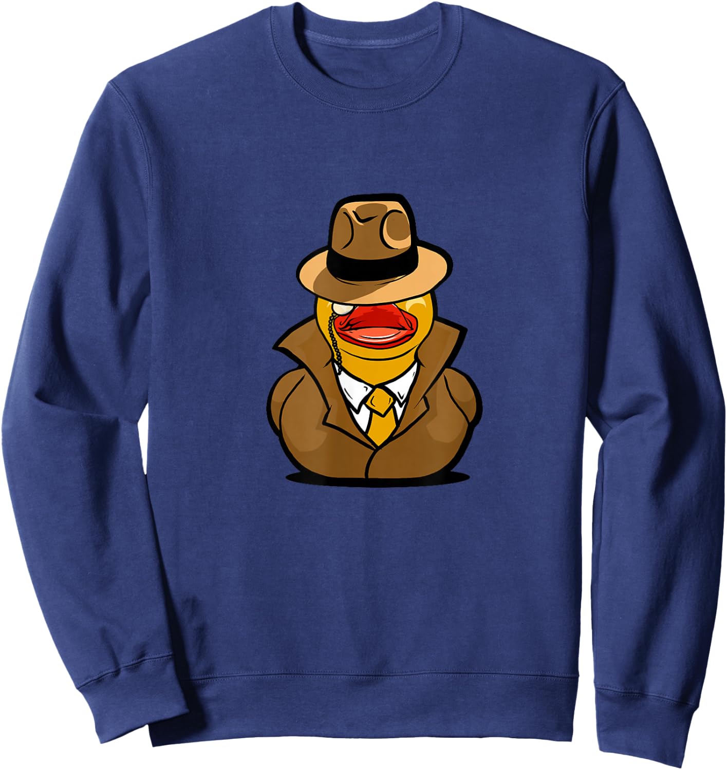 Funny Trenchcoat Duck Sweatshirt - Sweatshirt | Navy