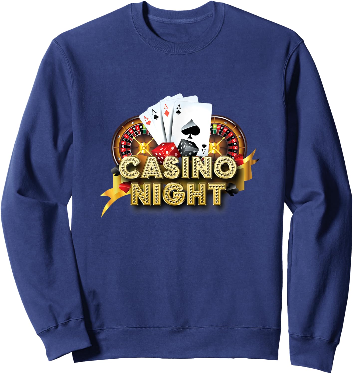 3EPL Poker Casino Stuff Casino Night Poker Black -Adults -Kids Small Black Short Sleeve Sweatshirt - Sweatshirt | Navy