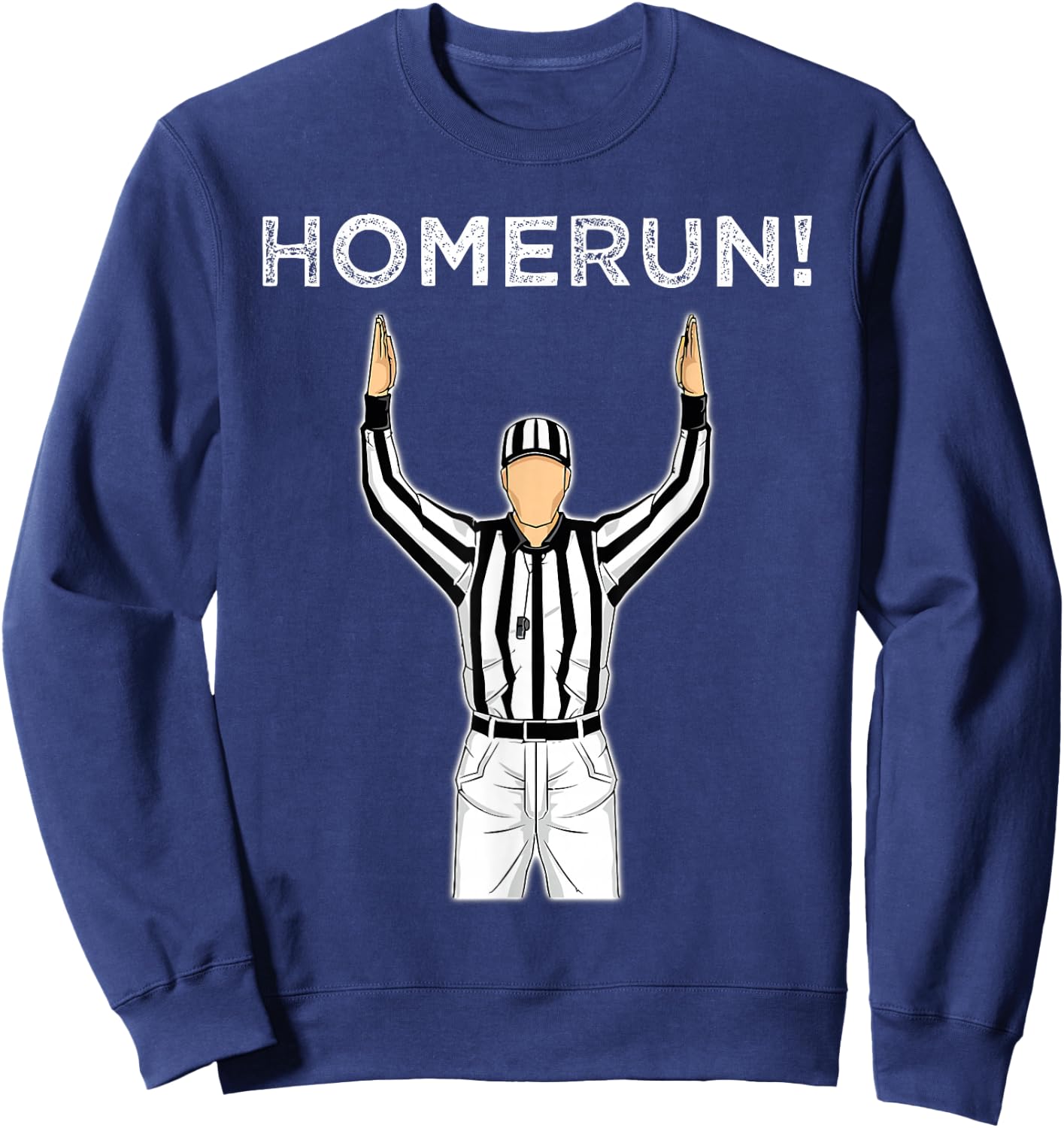 Funny HomeRun Baseball Football Mash Up Sweatshirt - Sweatshirt | Navy