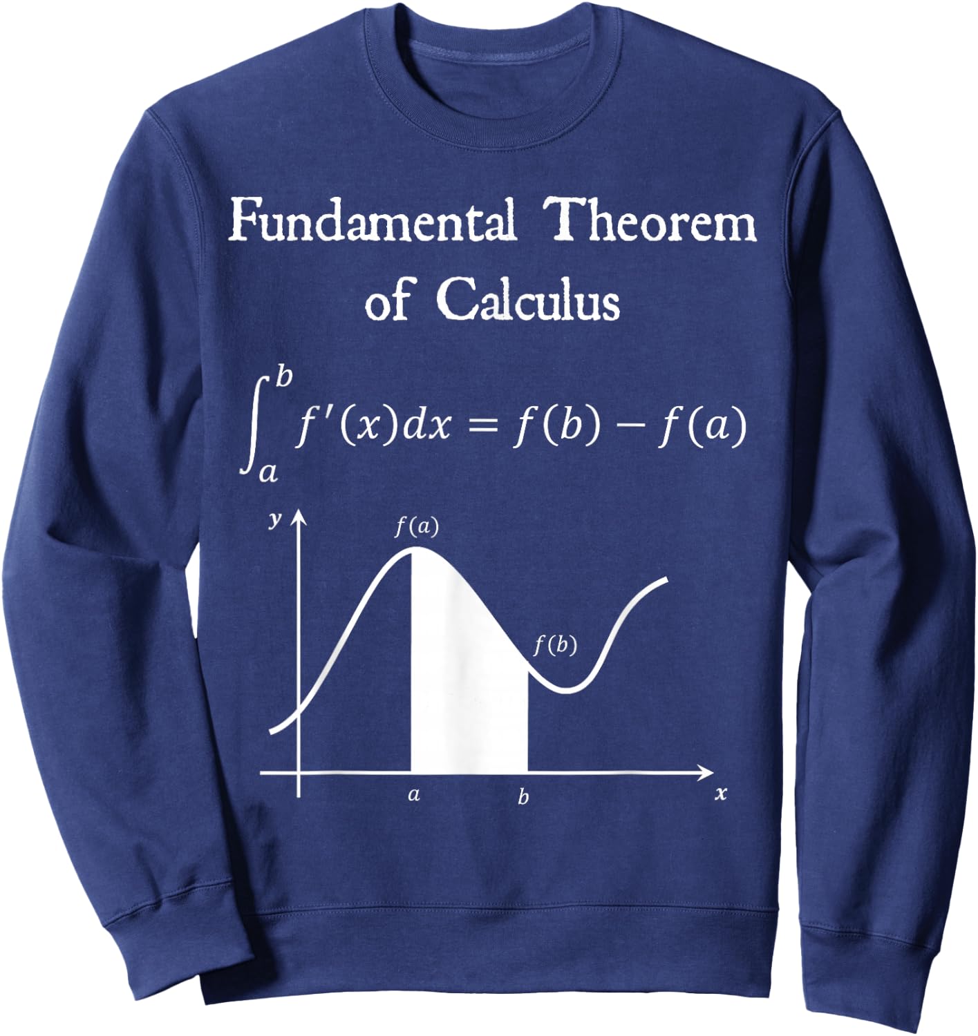 Fundamental Theorem of Calculus Math Teacher Nerdy Gift Sweatshirt - Sweatshirt | Navy