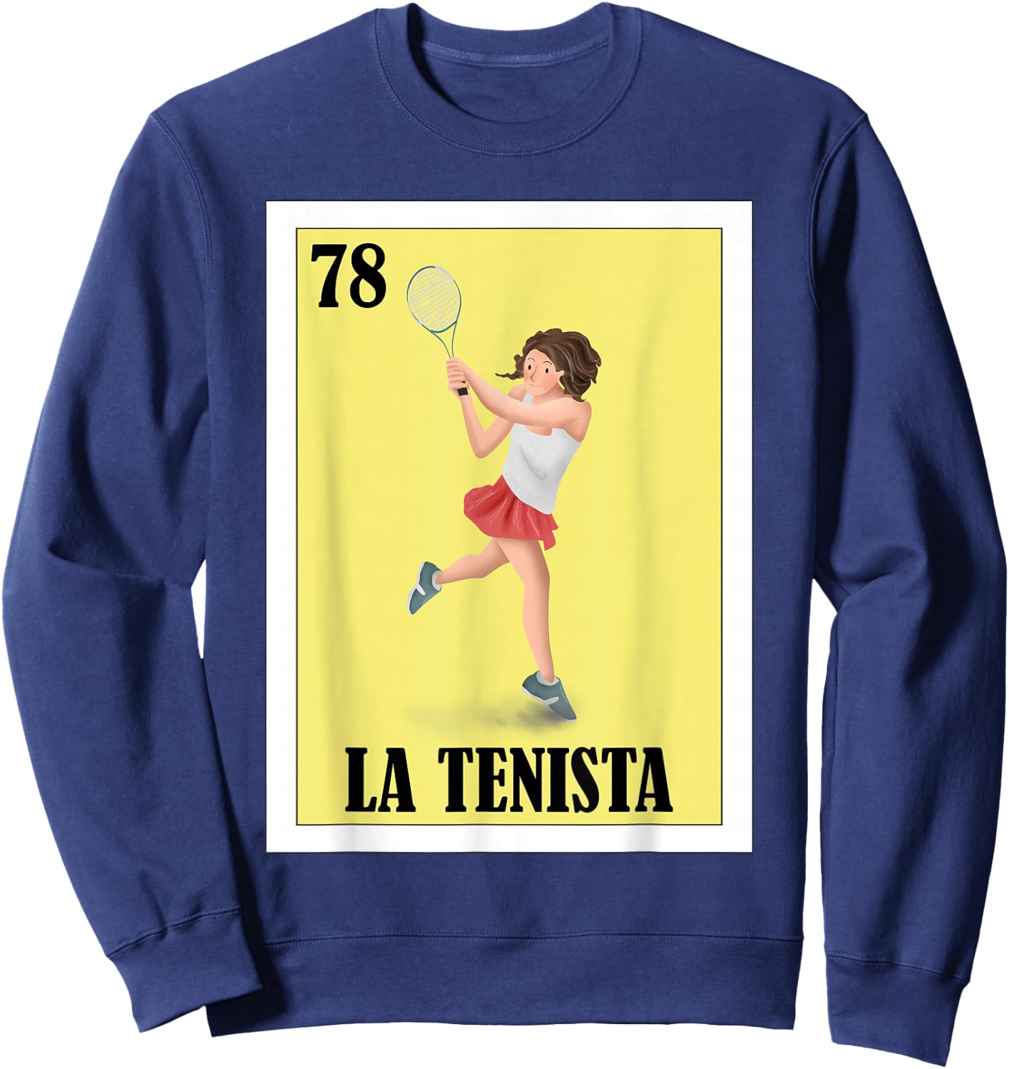 Funny Tennis Mexican Design - La Tenista Sweatshirt - Sweatshirt | Navy
