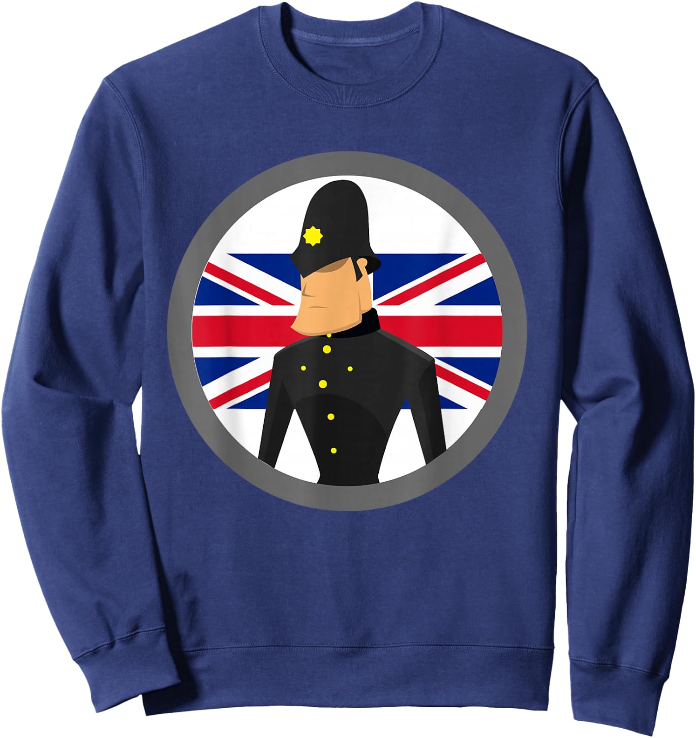 British Bobby Policeman UK English Police Officer Sweatshirt - Sweatshirt | Navy