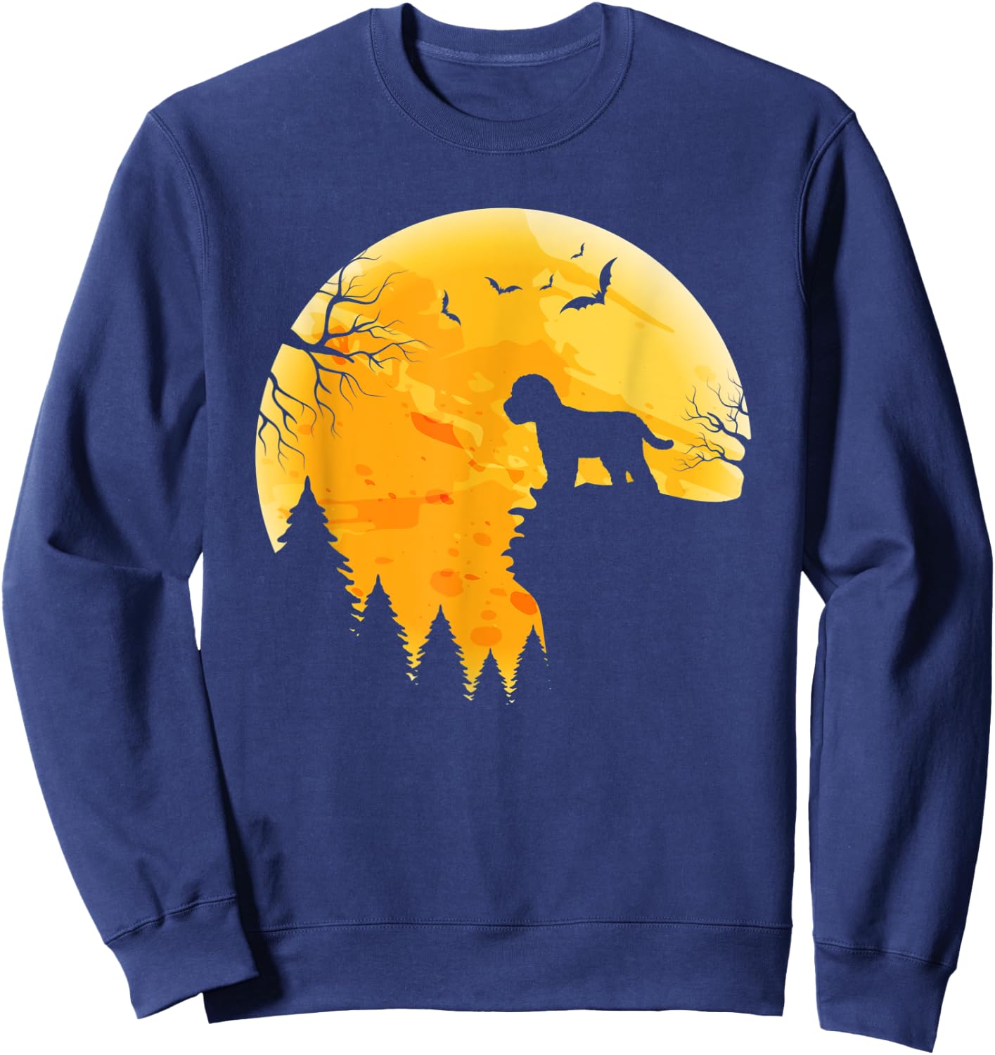 Cockapoo Lovers Halloween Moon Sweatshirt - Sweatshirt | Navy