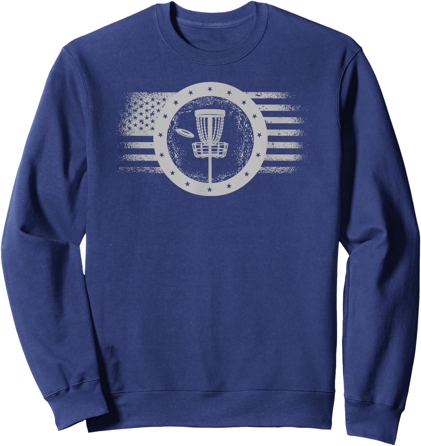 Cool Disc Golf Sport USA Grunge Flag - Disc Golf Sweatshirt - Sweatshirt | Navy
