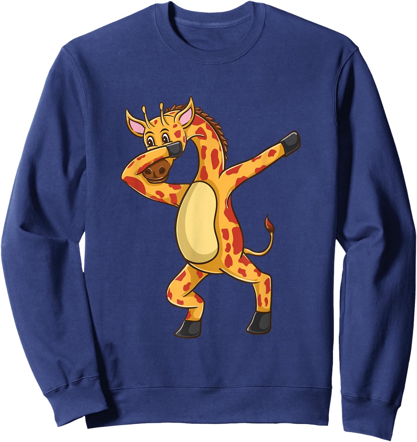 Dabbing Giraffe African Animal Sweatshirt - Sweatshirt | Navy
