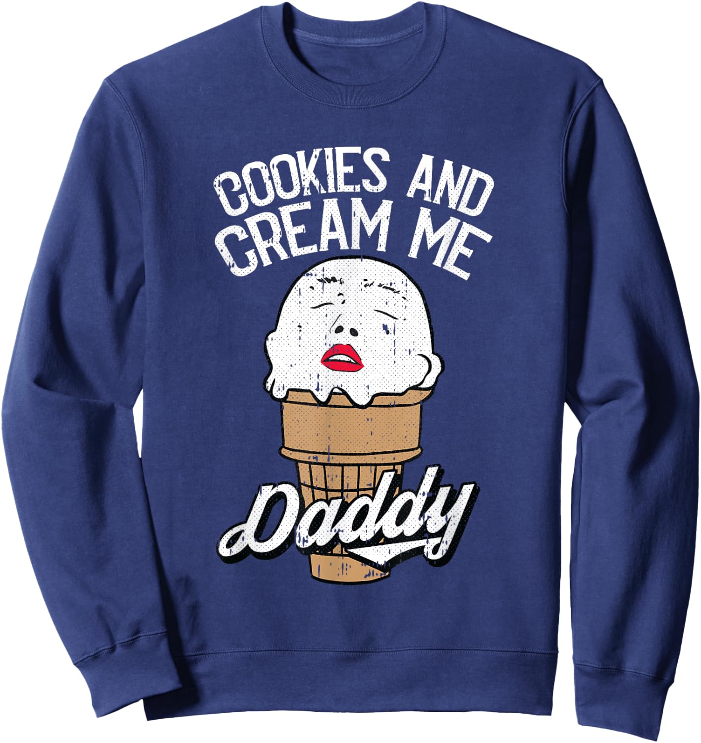 Cookies And Cream Me Daddy Lazy Halloween Costume Humor Sweatshirt - Sweatshirt | Navy