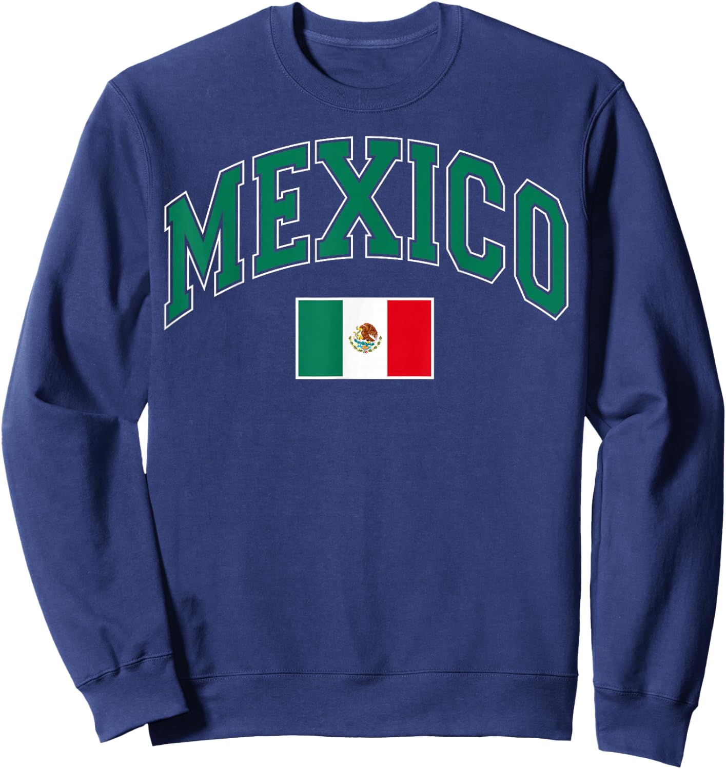 Vintage Mexico Flag Pride Mexican Party Fiesta Men Women Kid Sweatshirt - Sweatshirt | Navy