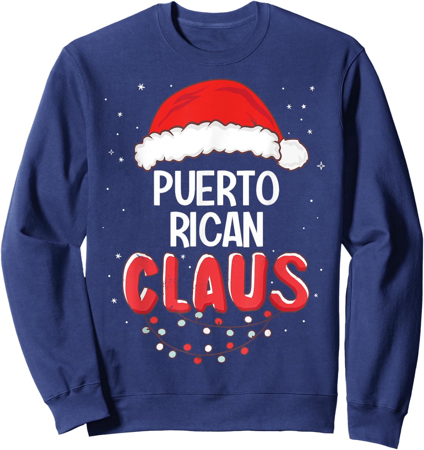 Puerto Rican Santa Claus Christmas Matching Costume Sweatshirt - Sweatshirt | Navy