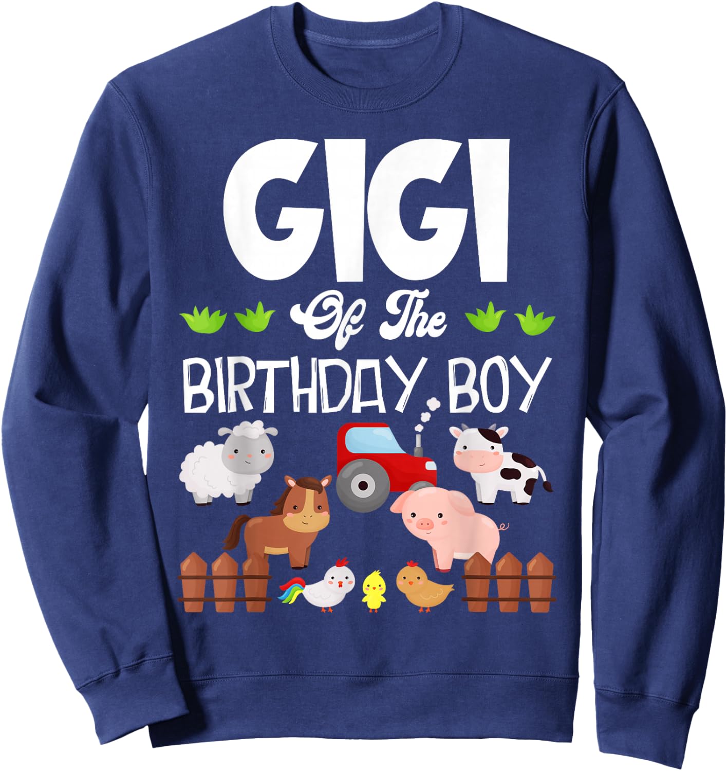 Gigi Of The Birthday Boy Farm Sweatshirt - Sweatshirt | Navy