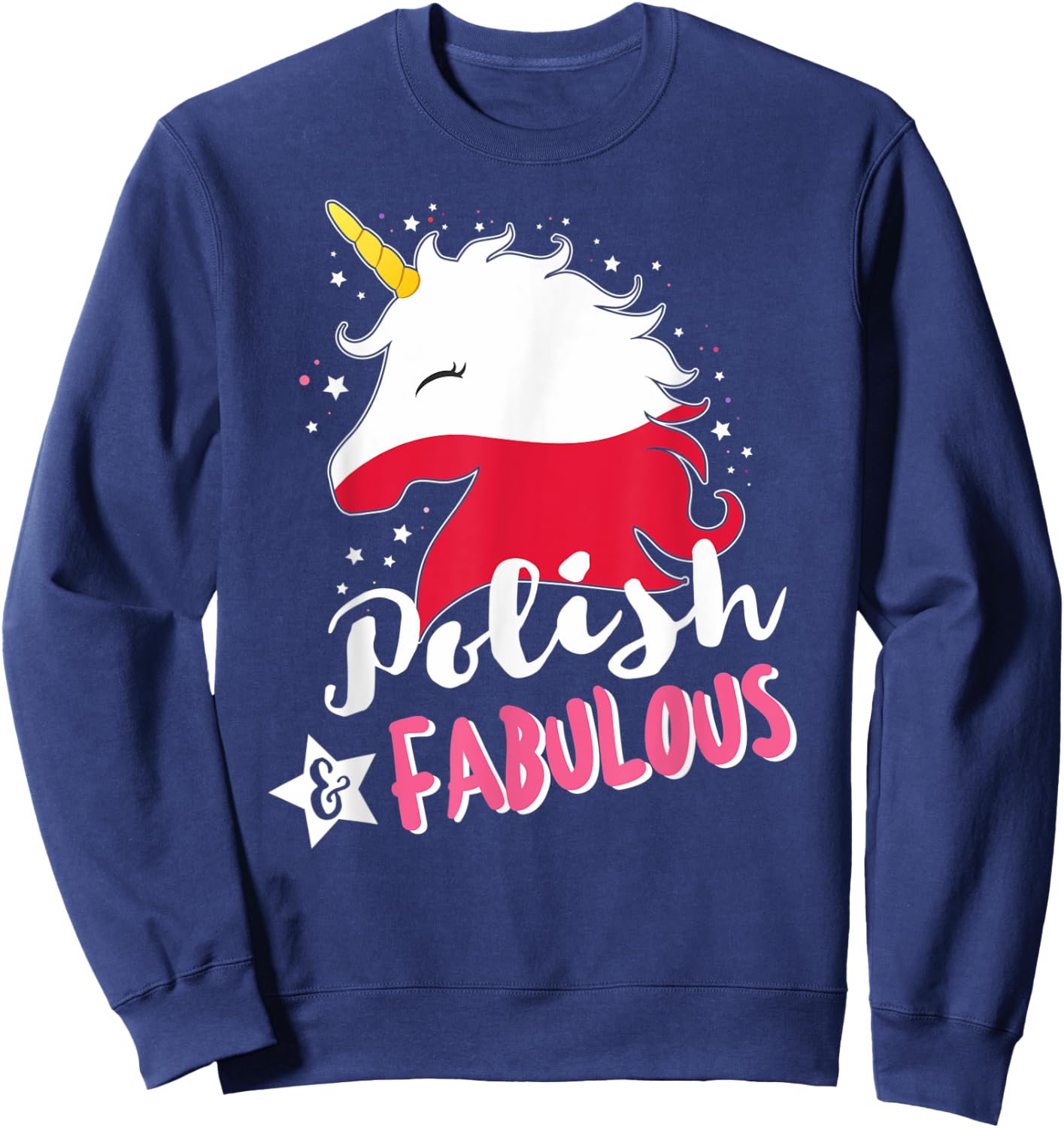 Polish Unicorn Poland Flag Sweatshirt - Sweatshirt | Navy