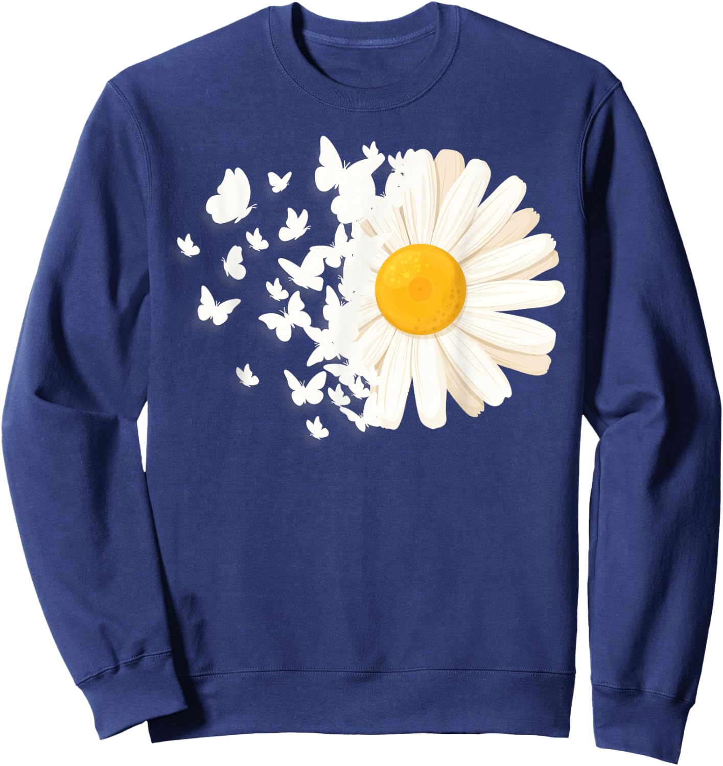 Marguerites Daisy Summer Daisies Flower Garden Gardeners Sweatshirt - Sweatshirt | Navy