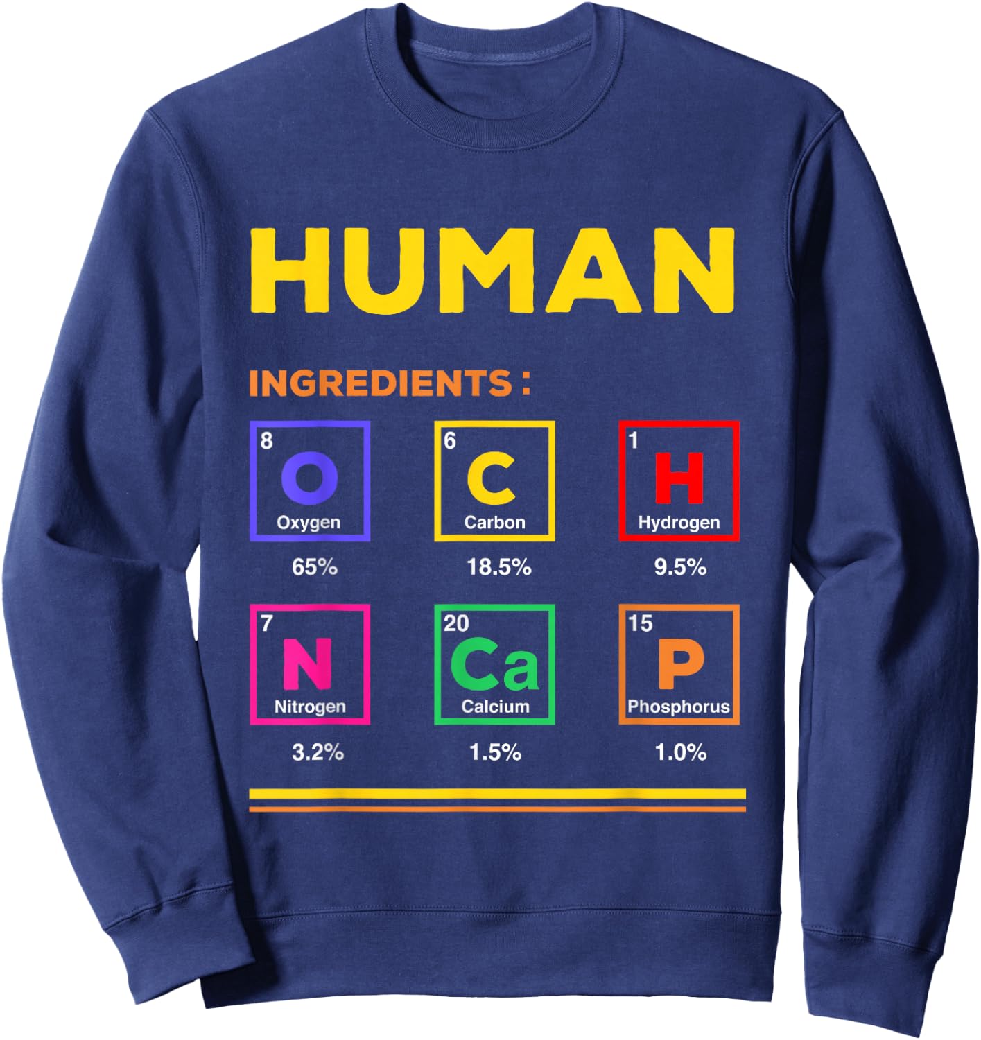 Human Ingredients Medical Laboratory Science Lab Technician Sweatshirt - Sweatshirt | Navy
