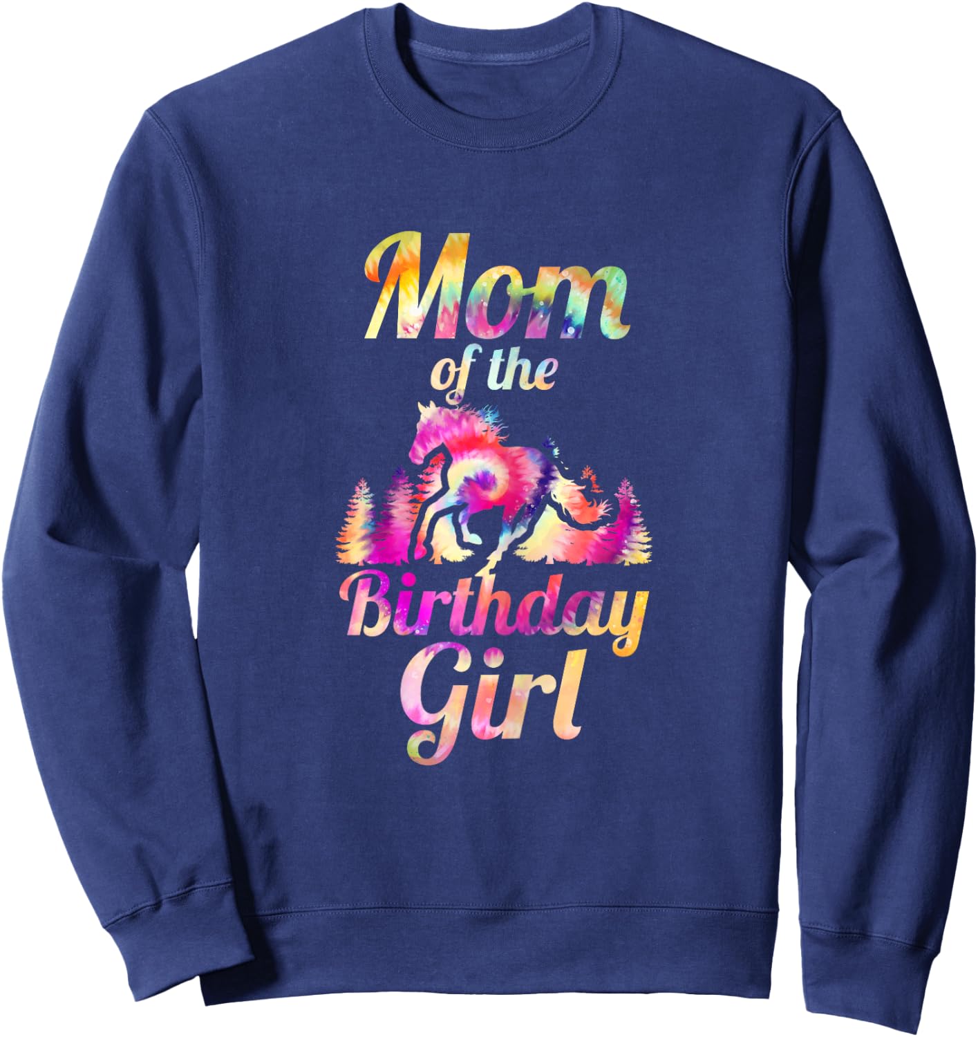 Mum of the Birthday Girl Horse Sweatshirt - Sweatshirt | Navy