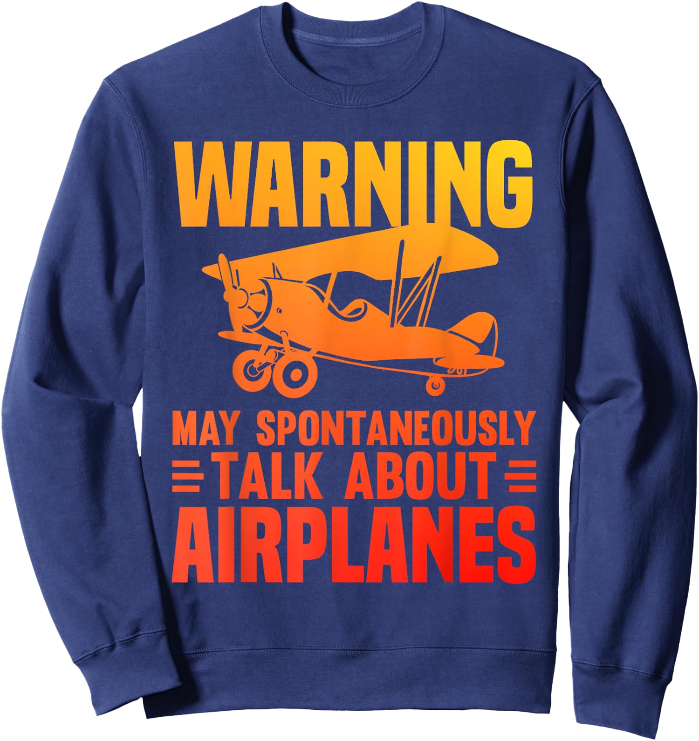 Funny Airplane Novelty Women Plane Aviation Pilot Sweatshirt - Sweatshirt | Navy