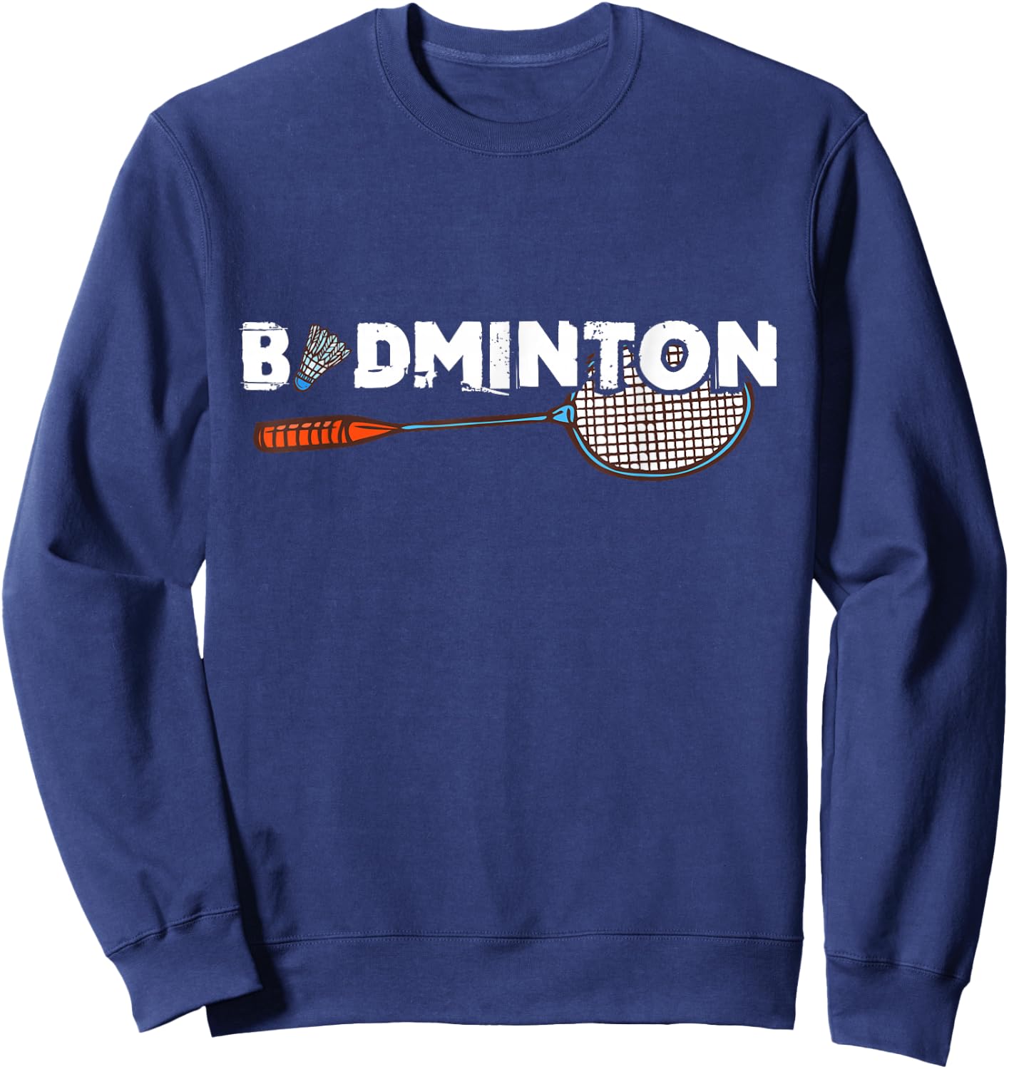 Badminton Gifts with Cute Badminton Racket & Shuttlecock Sweatshirt - Sweatshirt | Navy